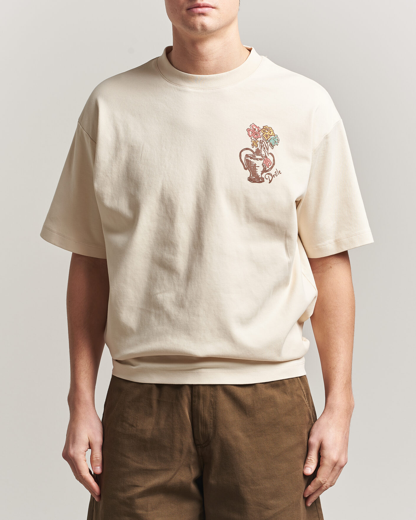Herren | T-Shirts | Drôle de Monsieur | Vase Havana T-Shirt Sand