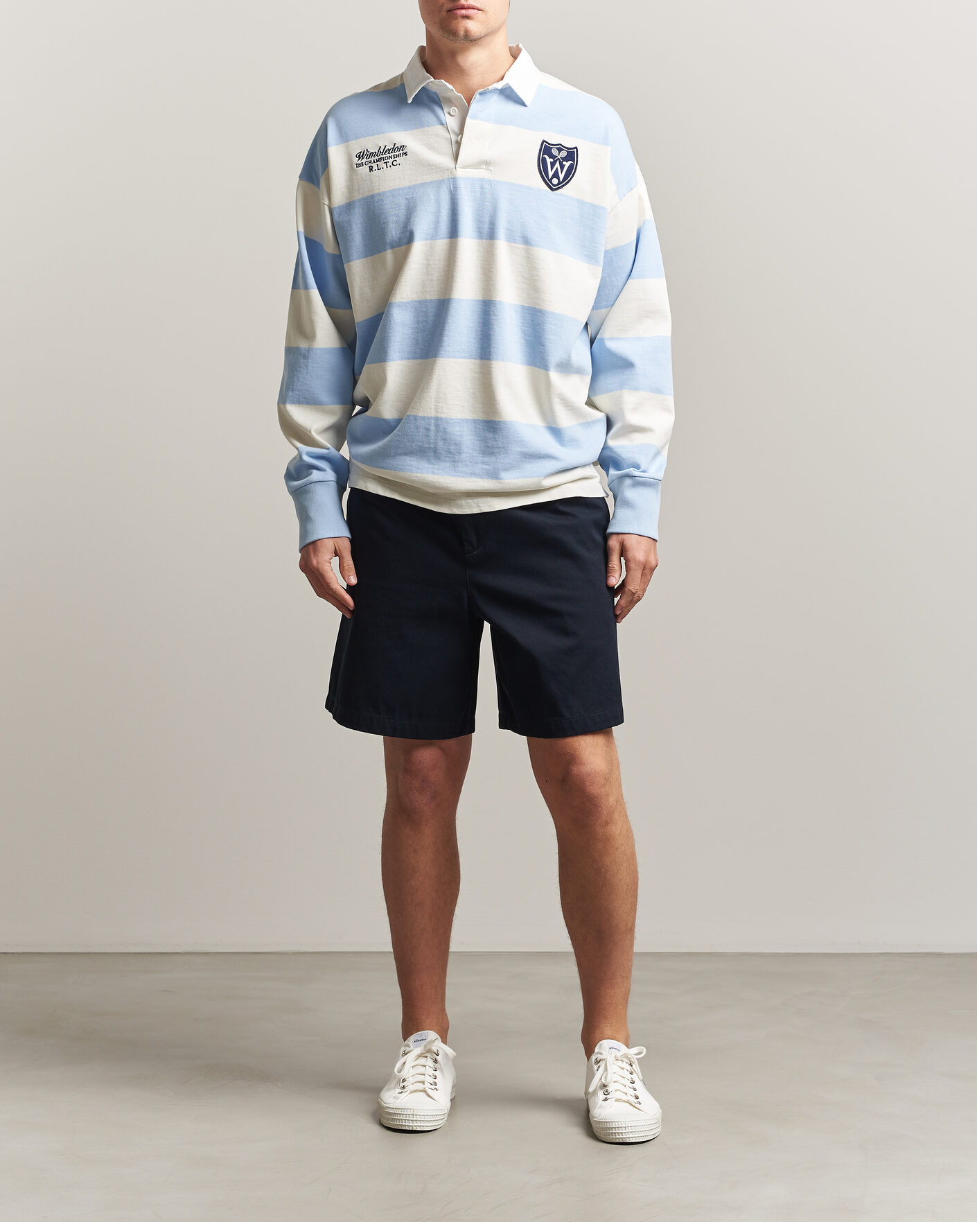 Herren | Pullover | Polo Ralph Lauren | Striped Rugby Pullover Office Blue/Deckwash White