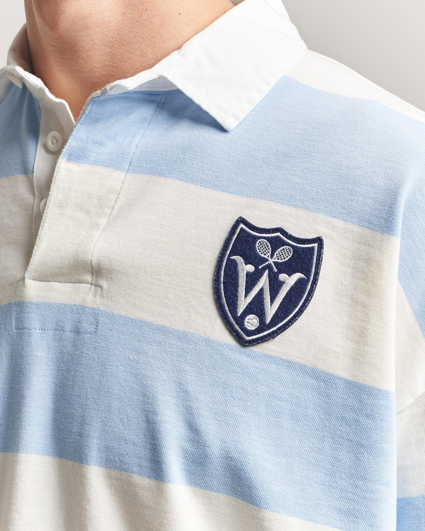 Herren | Pullover | Polo Ralph Lauren | Striped Rugby Pullover Office Blue/Deckwash White