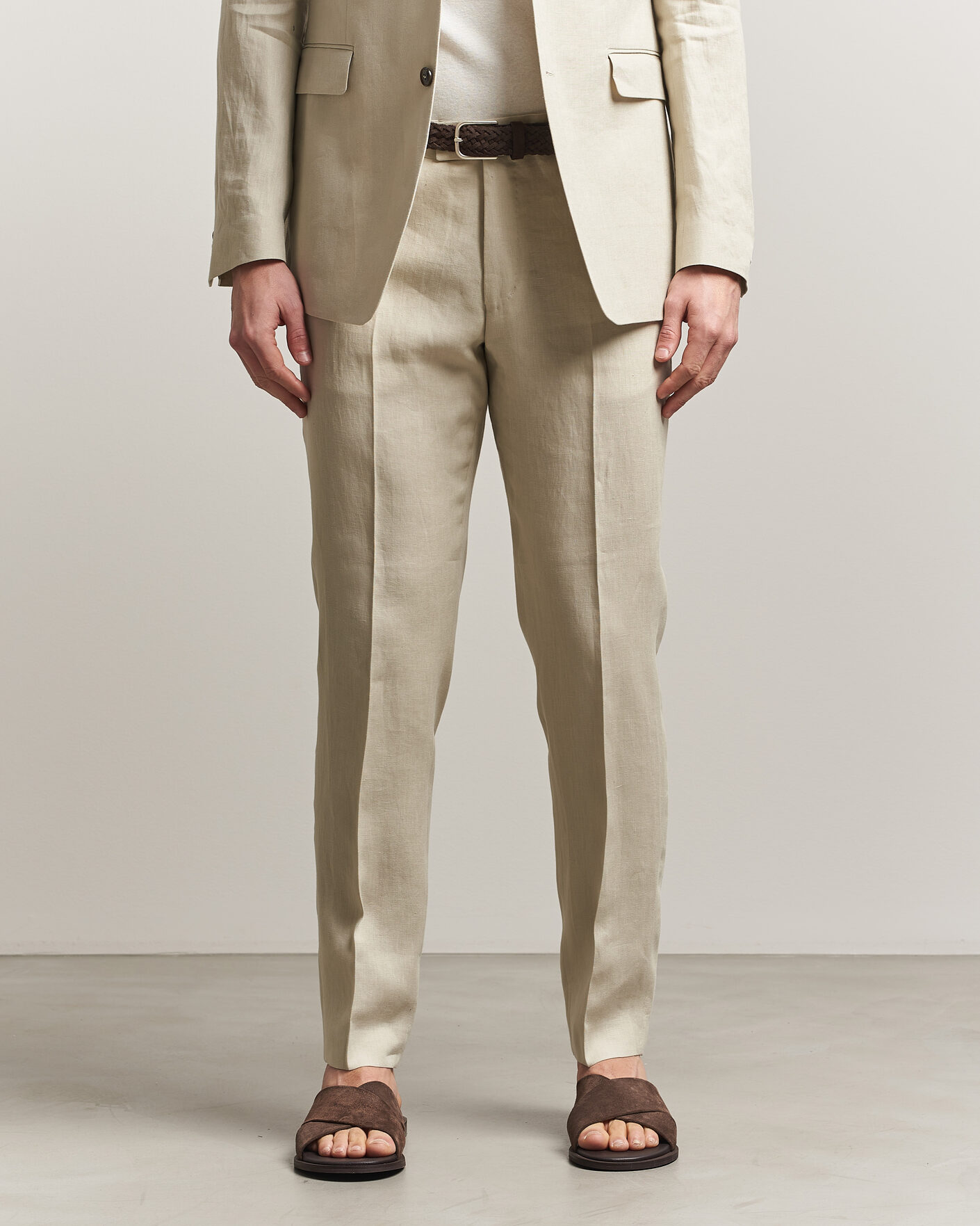 Herren | Hosen | Tiger of Sweden | Tenuta Linen Suit Trousers Cream Sand
