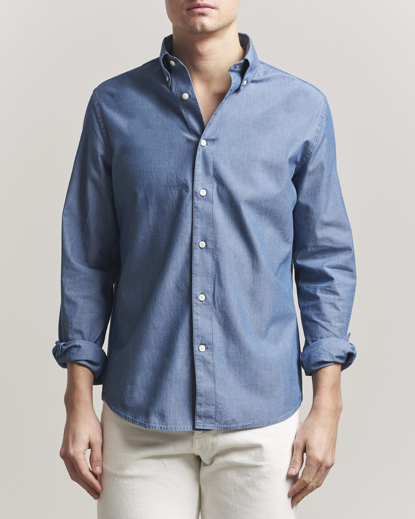 Herren | Hemden | Tiger of Sweden | Bjorn Denim Shirt Bering Sea