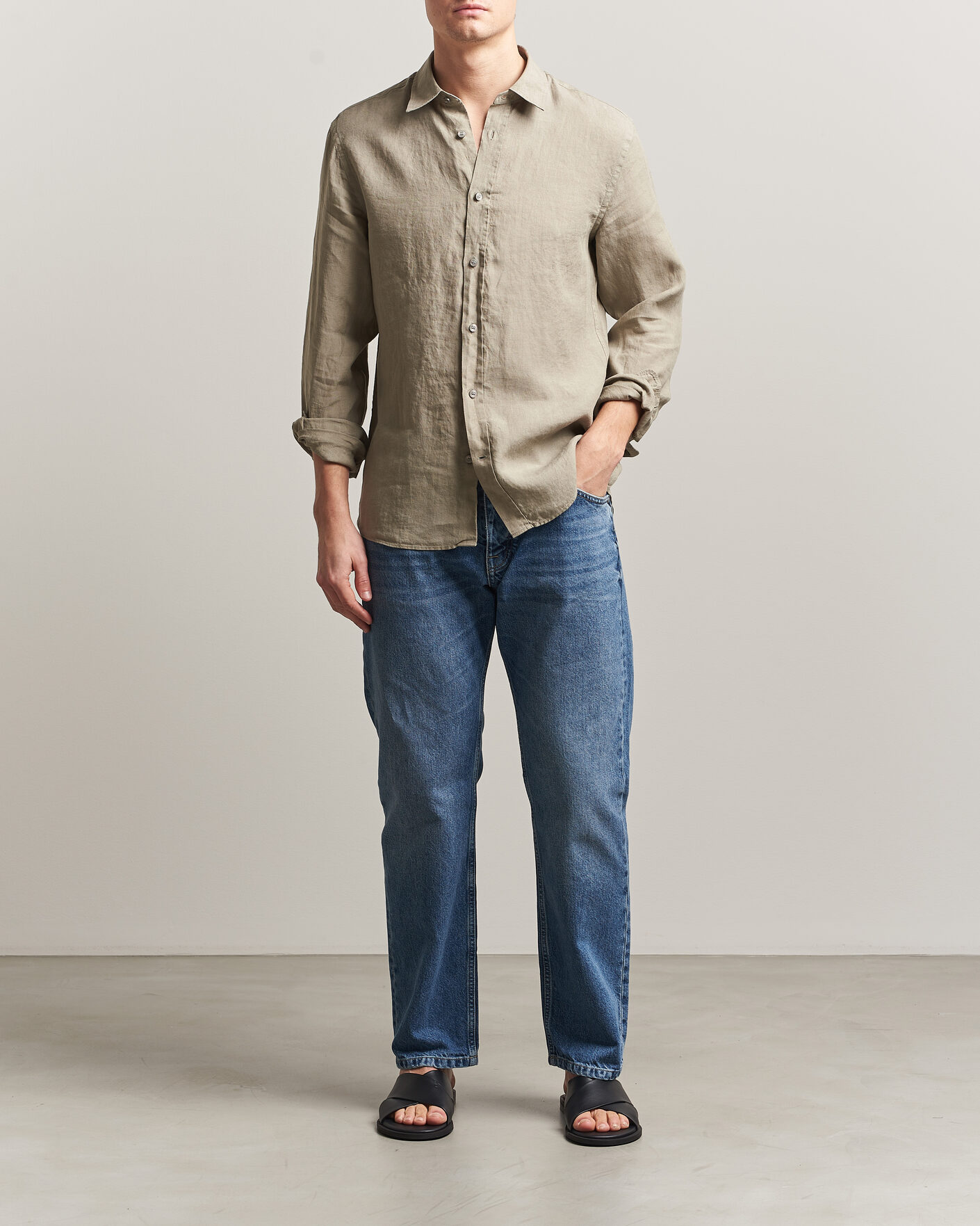 Herren | Hemden | Tiger of Sweden | Spenser Linen Shirt Mole