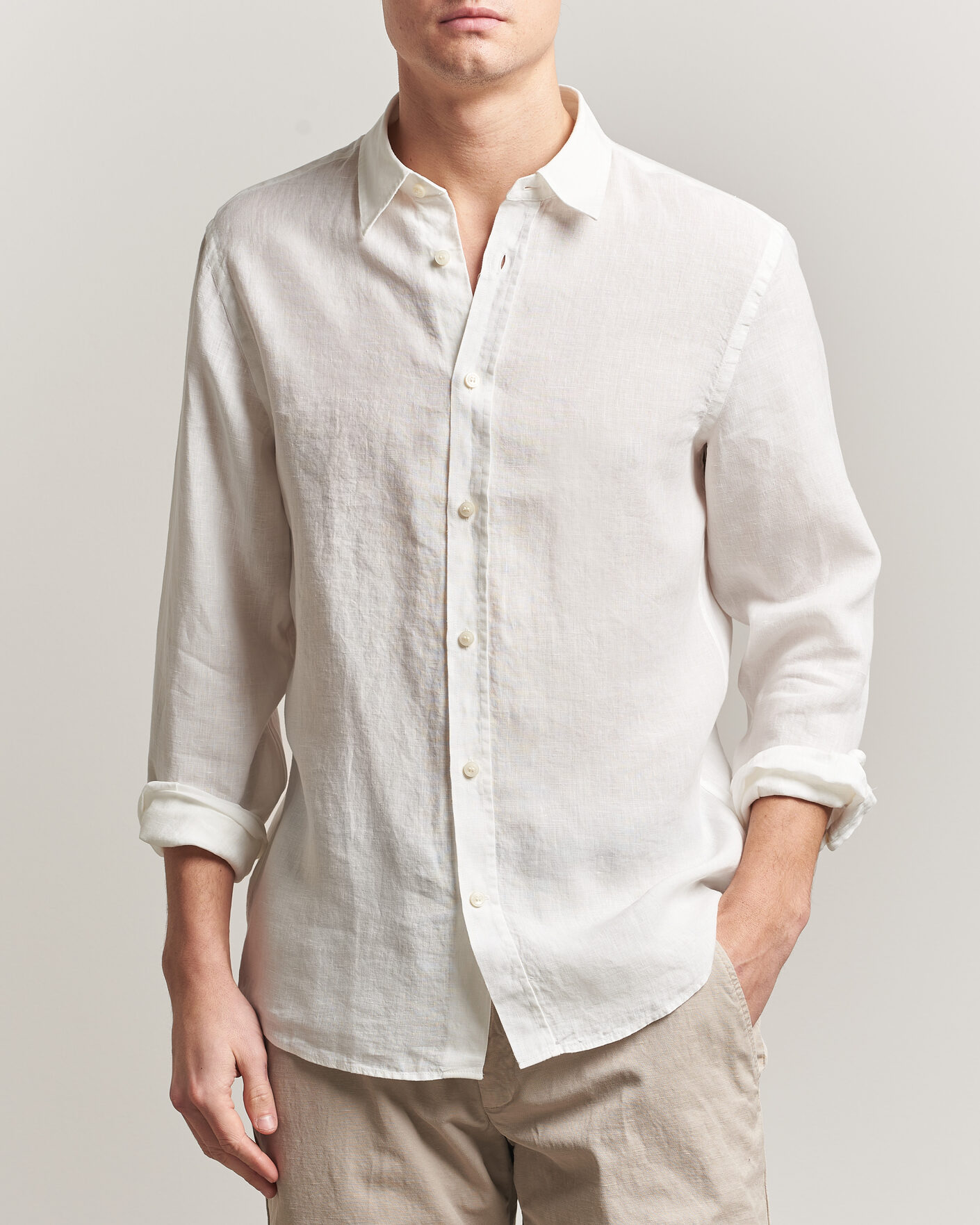Herren | Hemden | Tiger of Sweden | Spenser Linen Shirt Off White