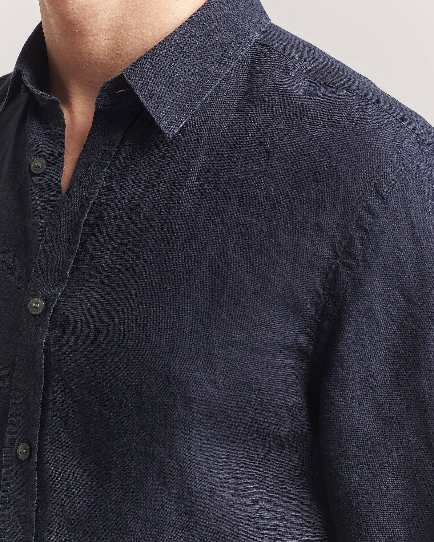 Herren | Hemden | Tiger of Sweden | Spenser Linen Shirt Midnight Blue