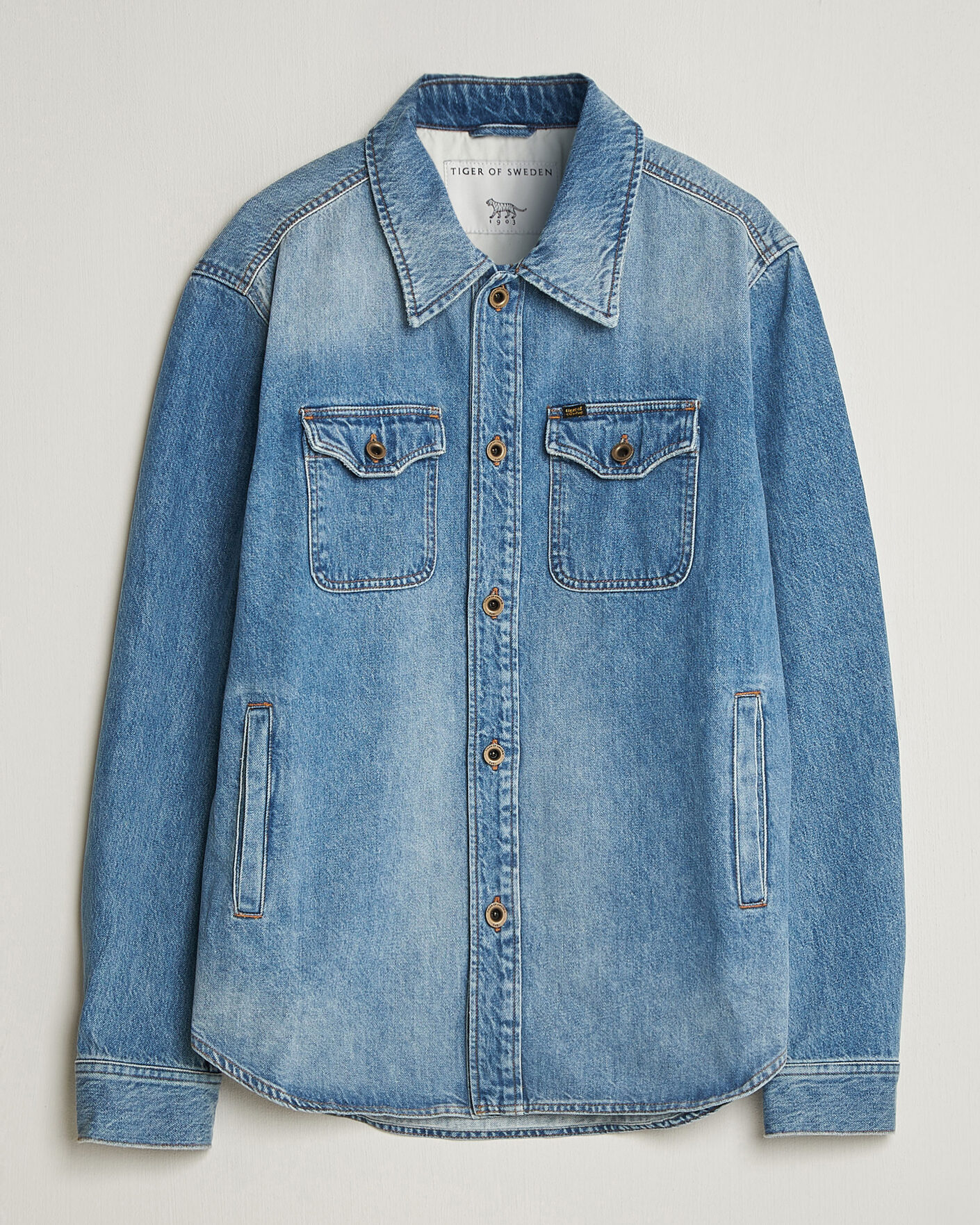 Herren | Jacken | Tiger of Sweden | Get Denim Jacket Light Blue