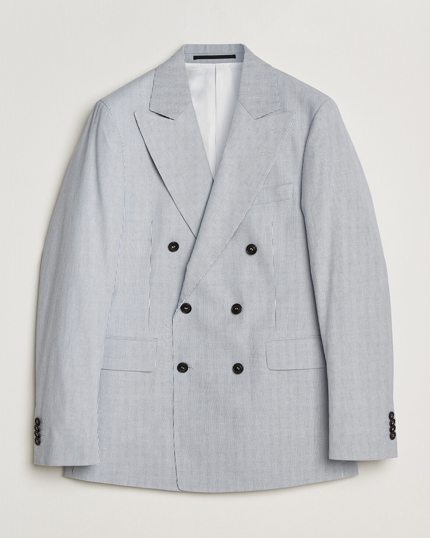Herren | Sakkos | Tiger of Sweden | Ease Cotton Double Breasted Blazer Thunder Blue