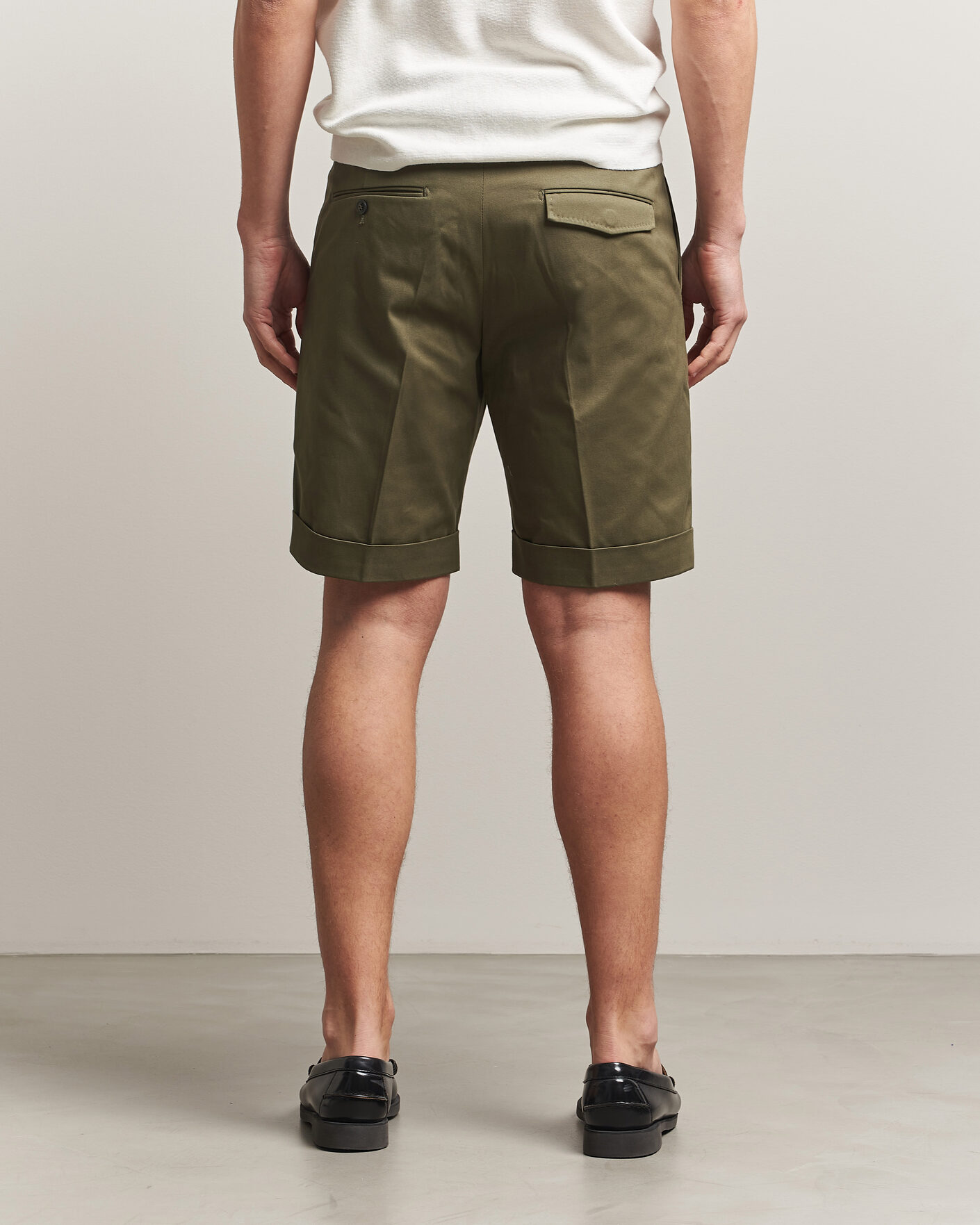 Herren | Shorts | Tiger of Sweden | Tenut Cotton Chino Shorts Kalamata Green