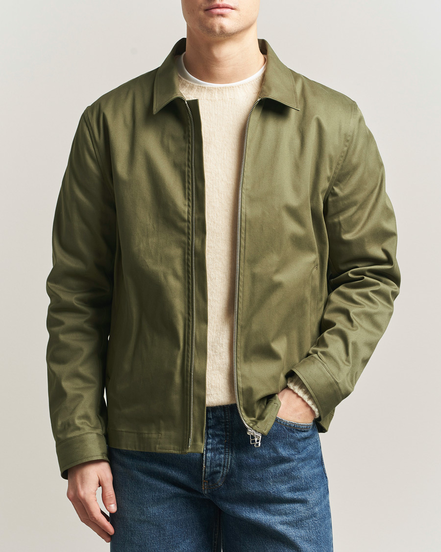 Herren | Hemden | Tiger of Sweden | Barnaby Cotton Overshirt Kalamata Green