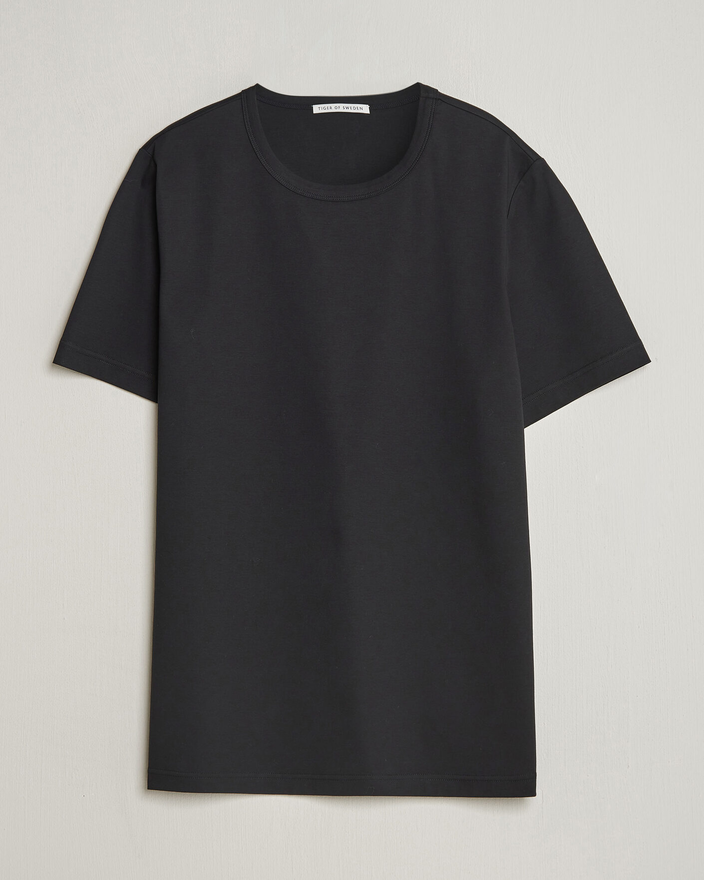 Herren | T-Shirts | Tiger of Sweden | Olaf Mercerized Cotton T-Shirt Black