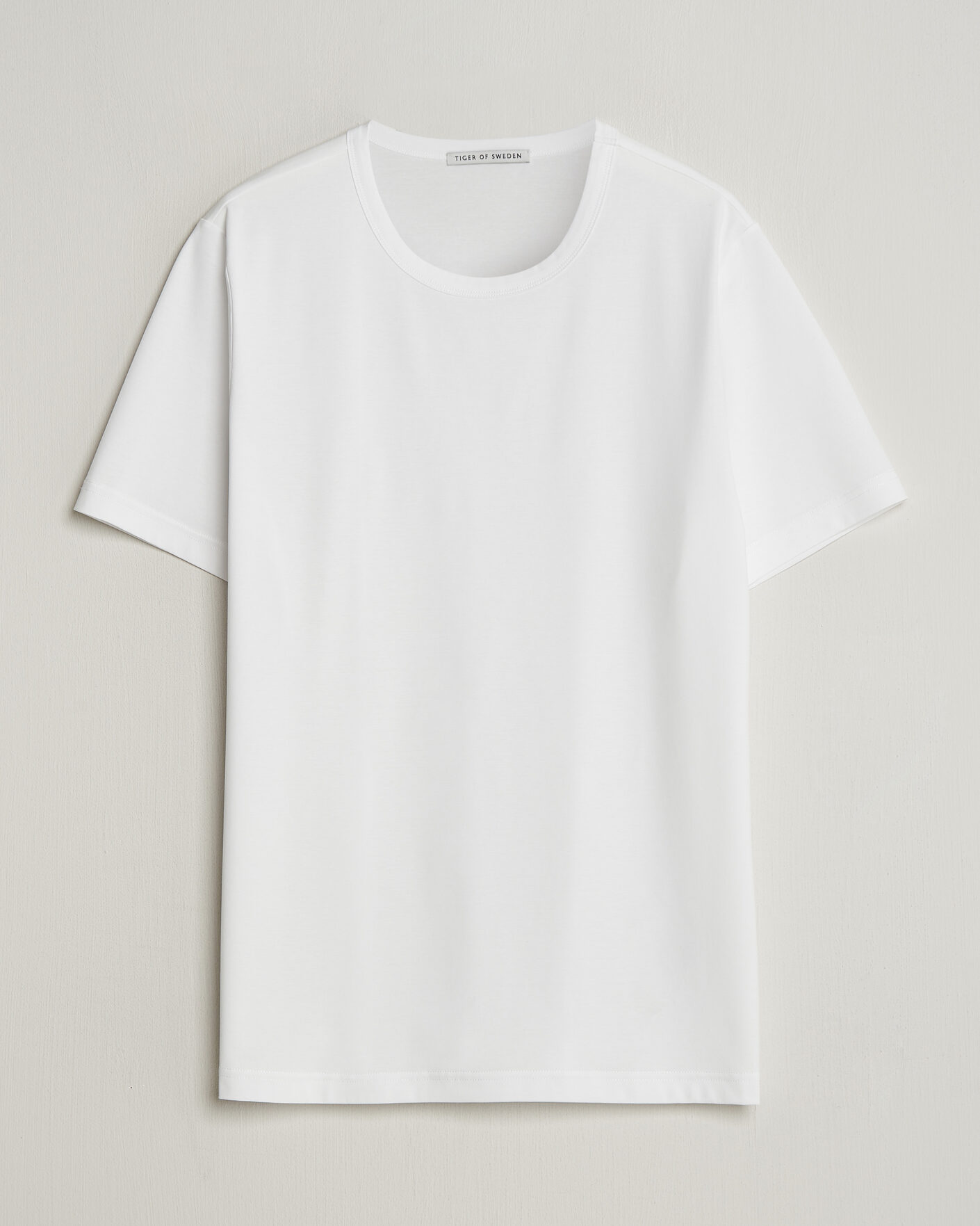 Herren | T-Shirts | Tiger of Sweden | Olaf Mercerized Cotton T-Shirt Pure White