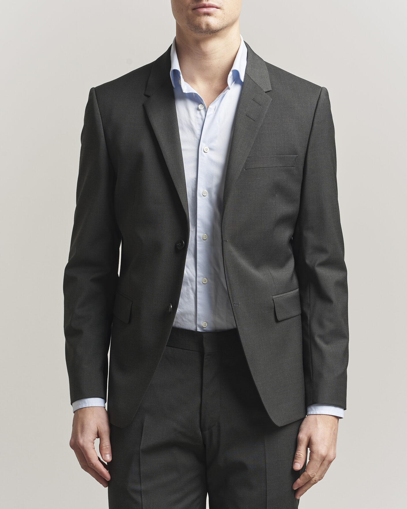 Herren | Sakkos | Tiger of Sweden | Jamie Wool Travel Suit Blazer Olive Extreme