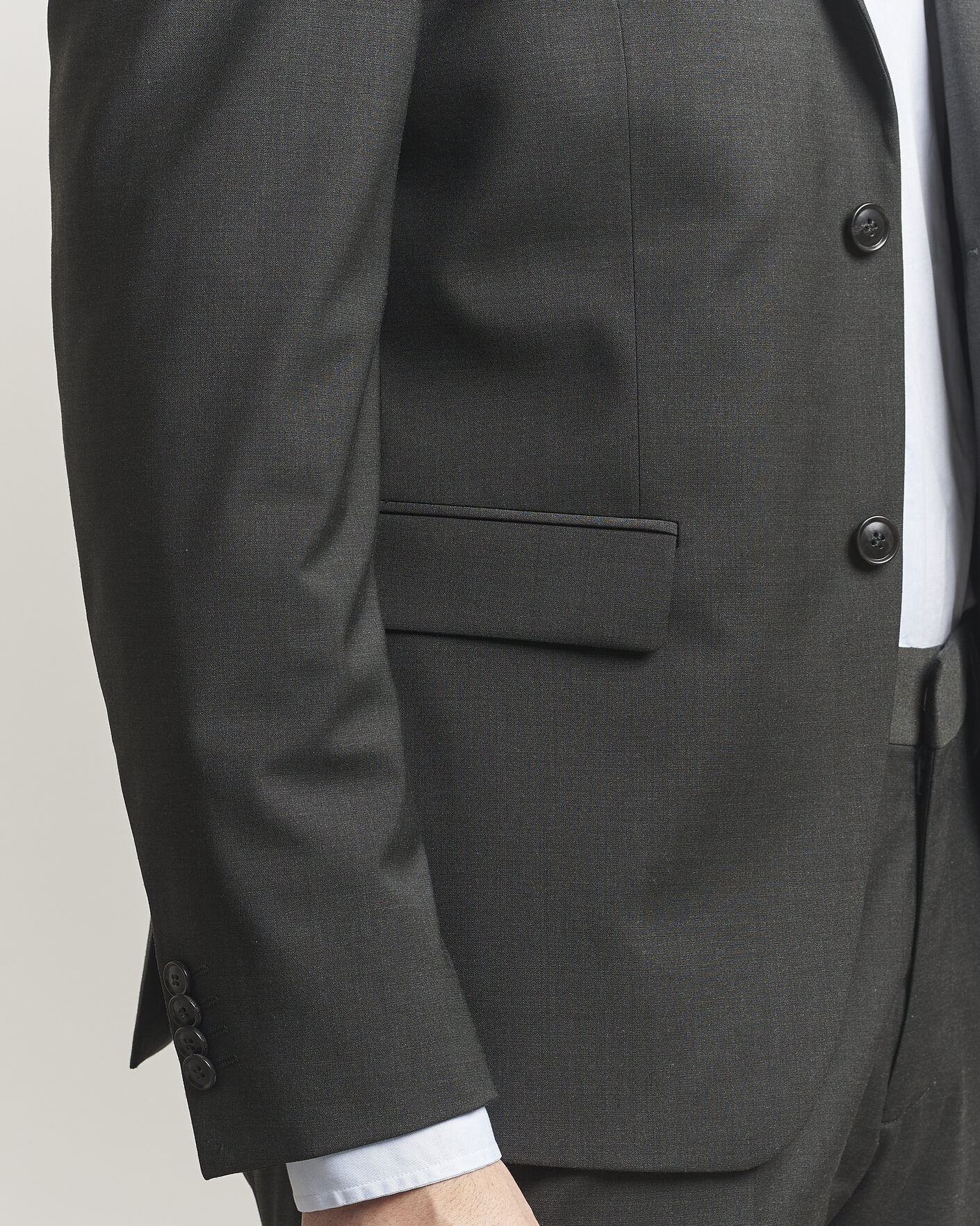 Herren | Sakkos | Tiger of Sweden | Jamie Wool Travel Suit Blazer Olive Extreme