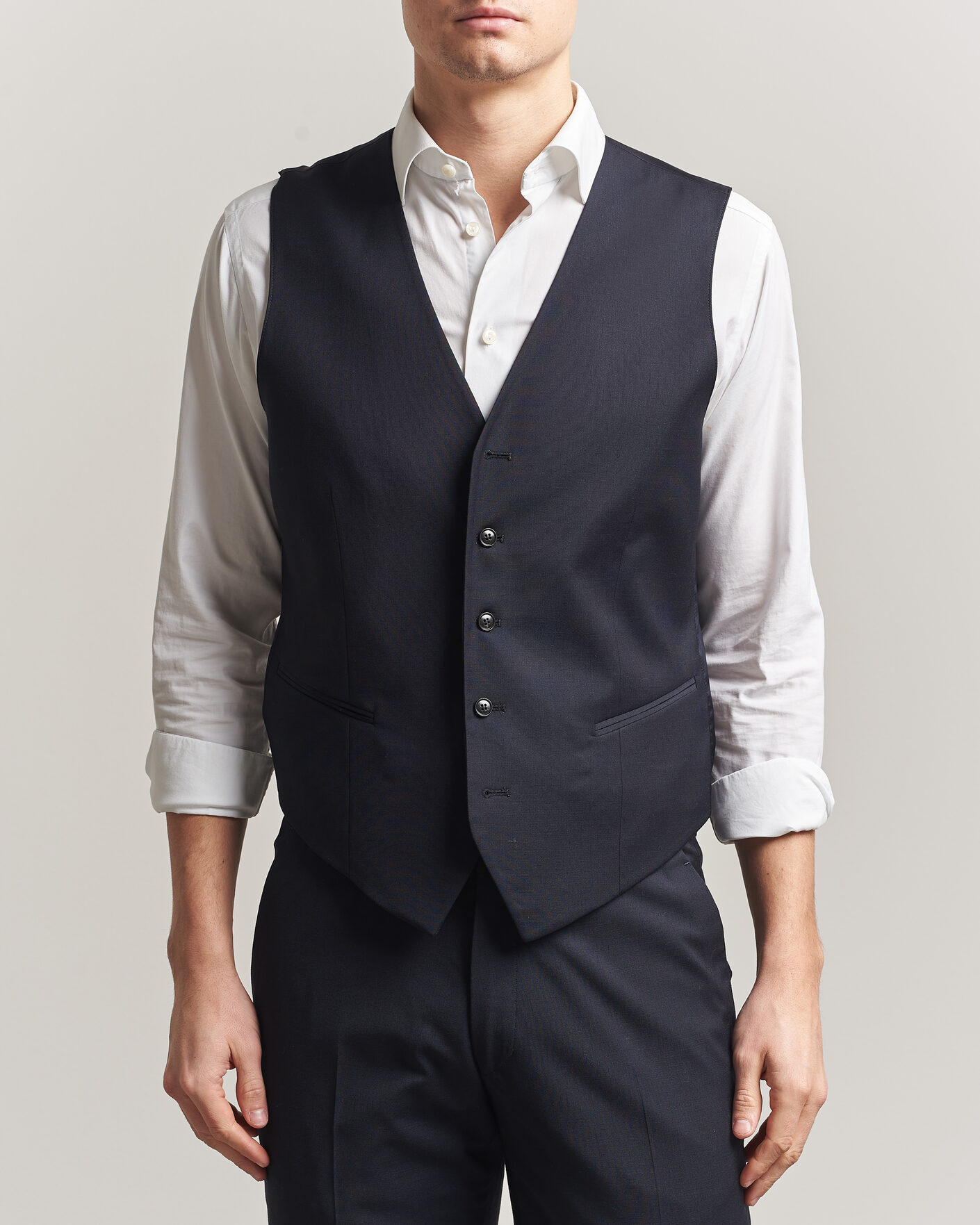 Herren | Westen | Tiger of Sweden | Winston Wool Travel Waistcoat Dark Ink