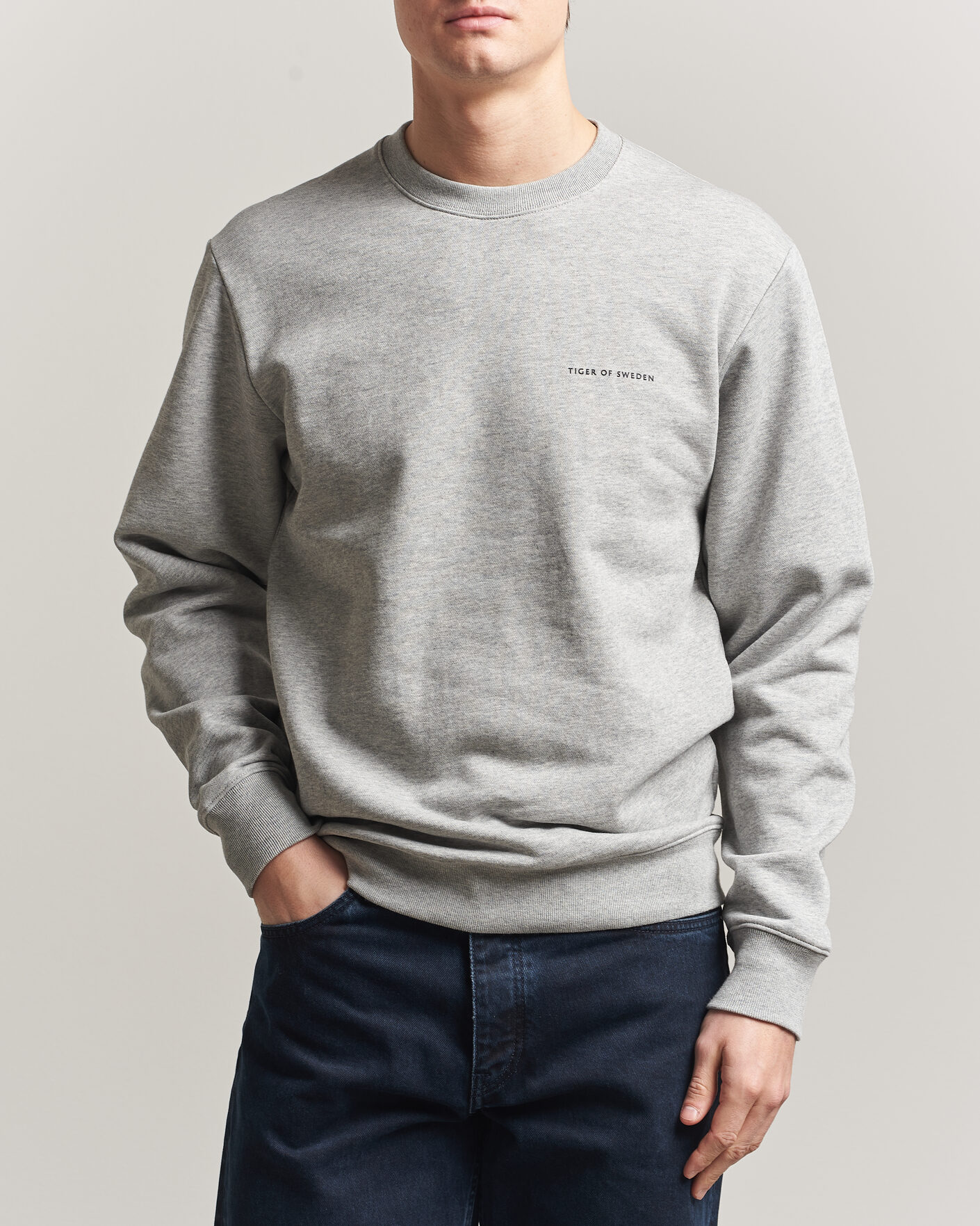 Herren | Pullover | Tiger of Sweden | Emerson Crew Neck Sweatshirt Grey Melange