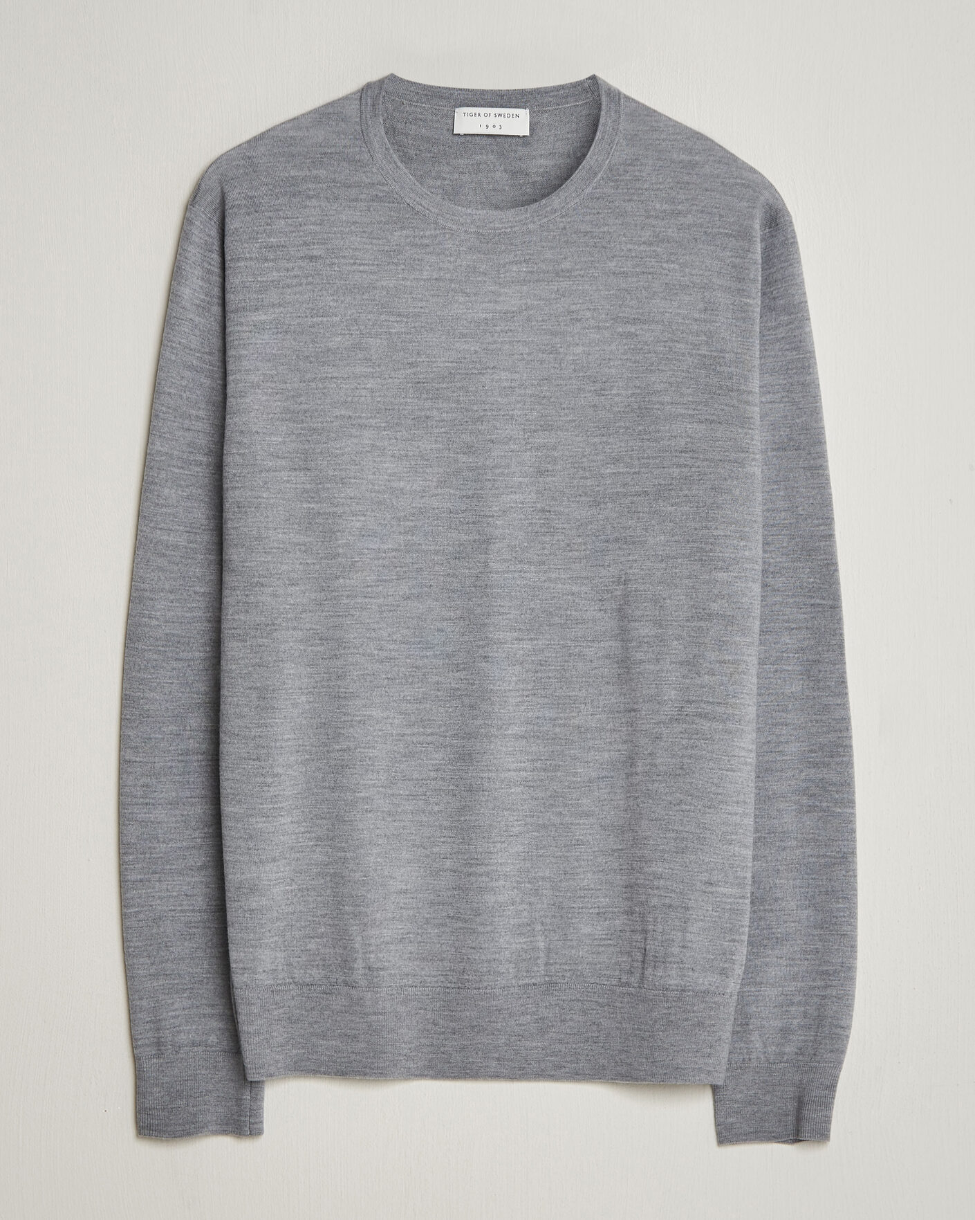 Herren | Pullover | Tiger of Sweden | Connor Crew Neck Pullover Grey Melange