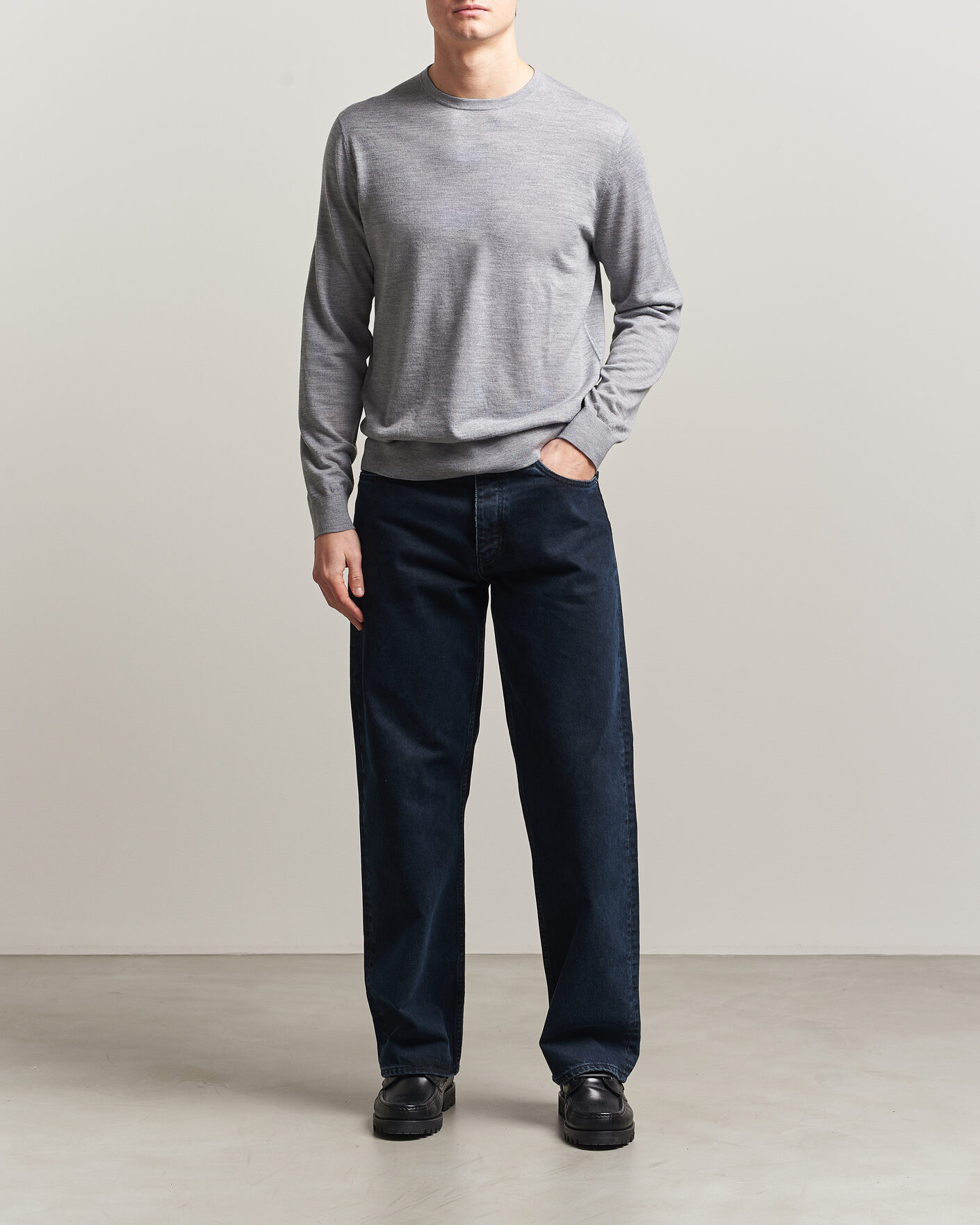Herren | Pullover | Tiger of Sweden | Connor Crew Neck Pullover Grey Melange
