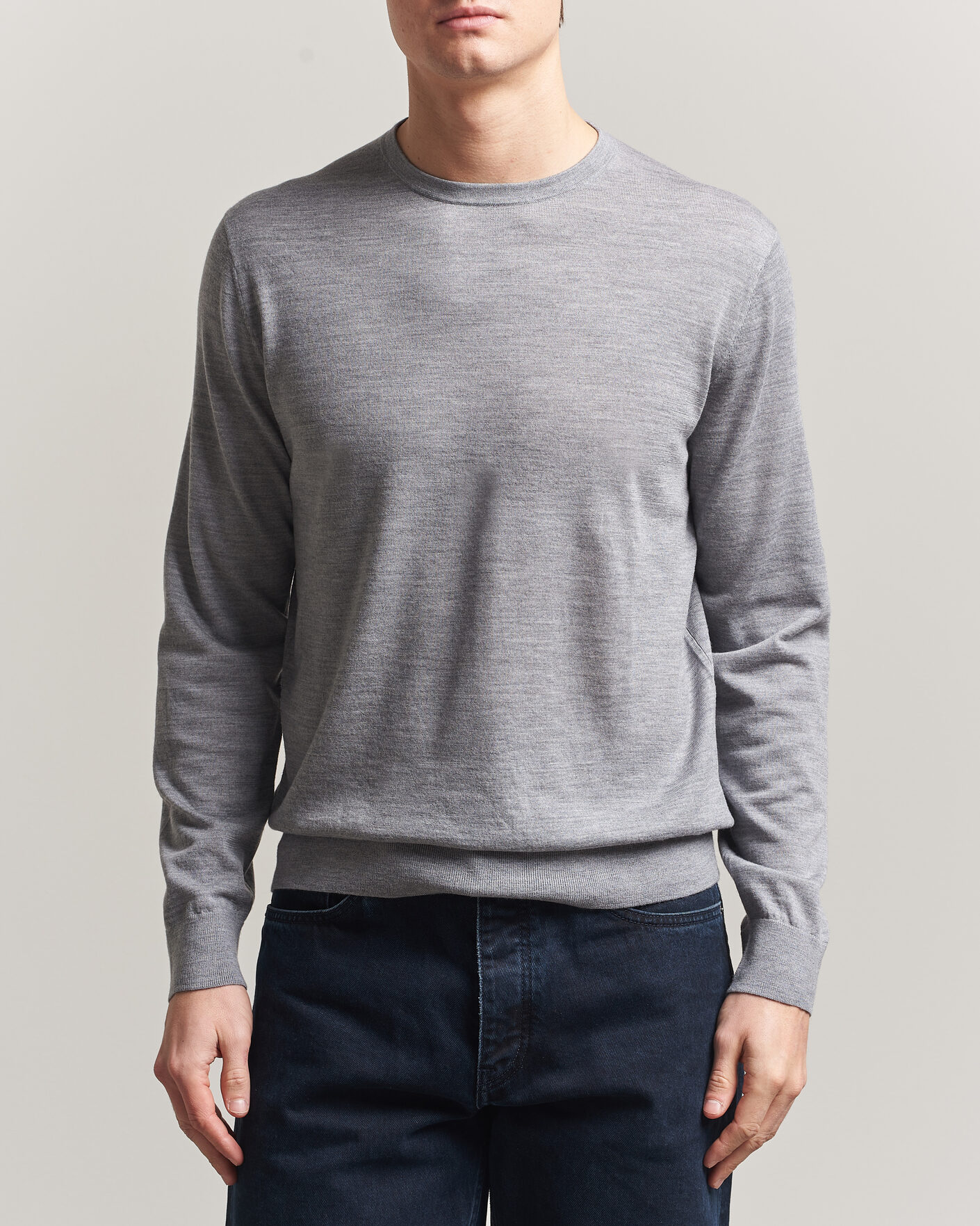 Herren | Pullover | Tiger of Sweden | Connor Crew Neck Pullover Grey Melange