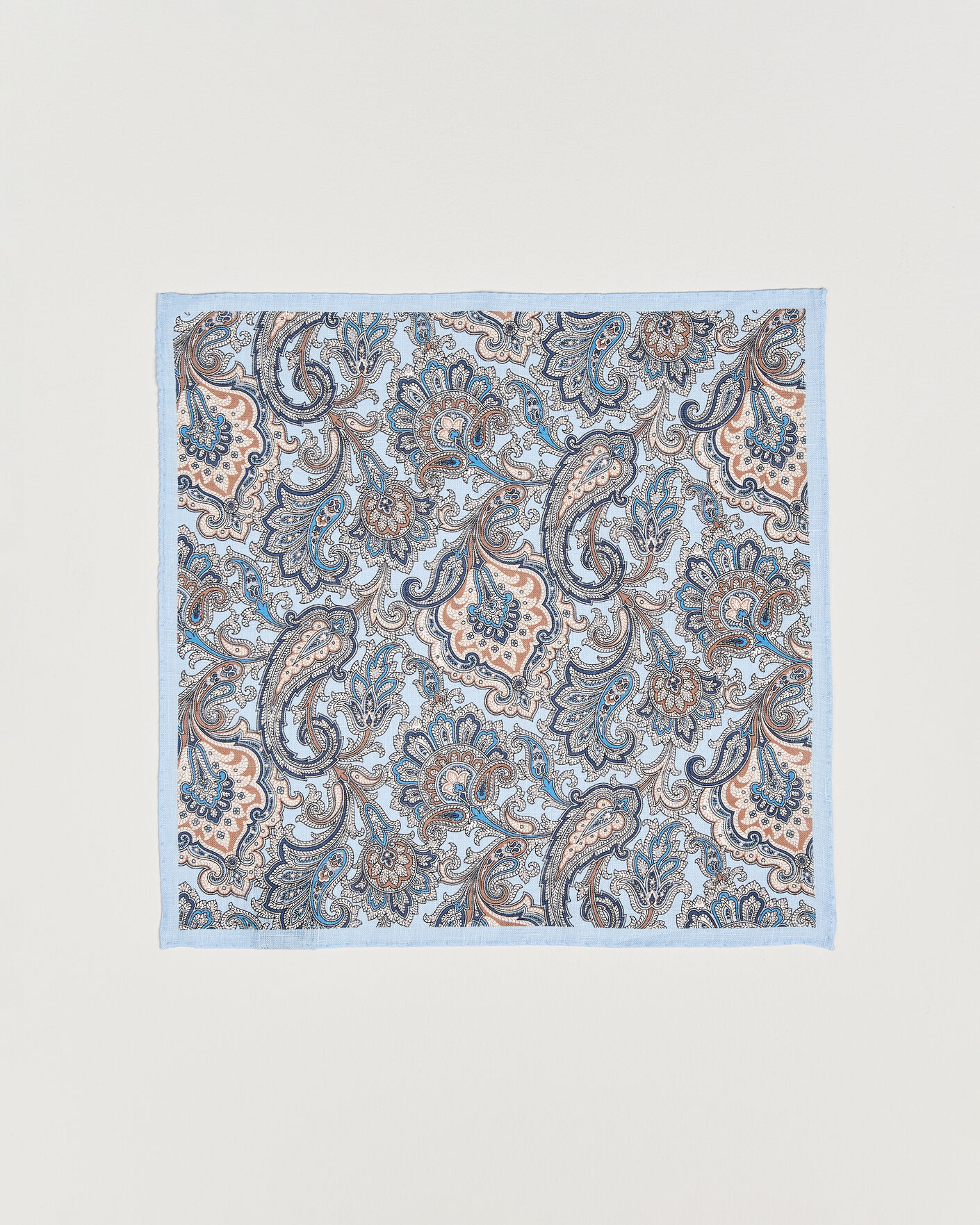 Herren | Einstecktücher | Amanda Christensen | Linen Large Paisley Pocket Square Blue