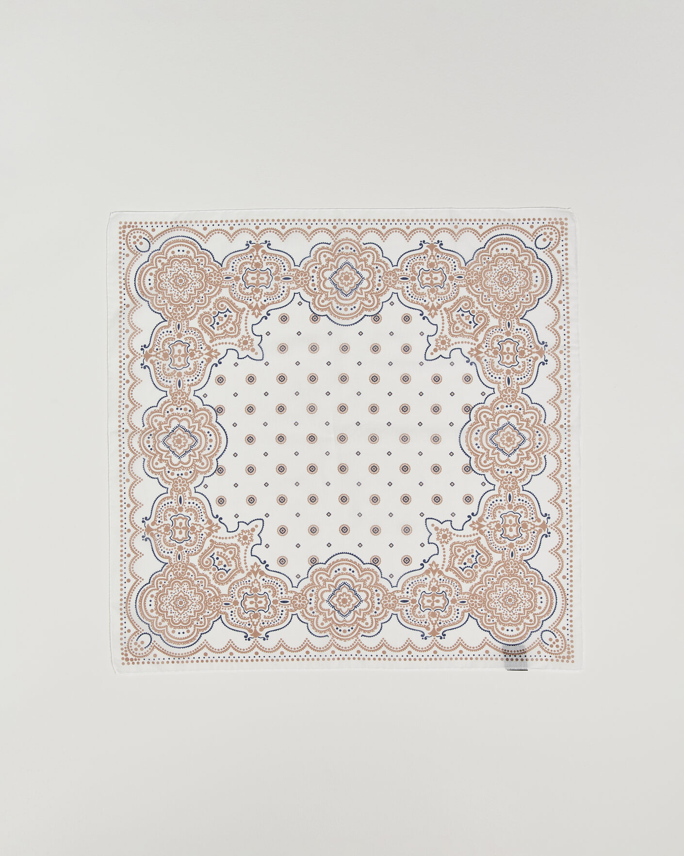 Herren | Tücher | Amanda Christensen | Cotton Voilé Medallion Bandana Cream