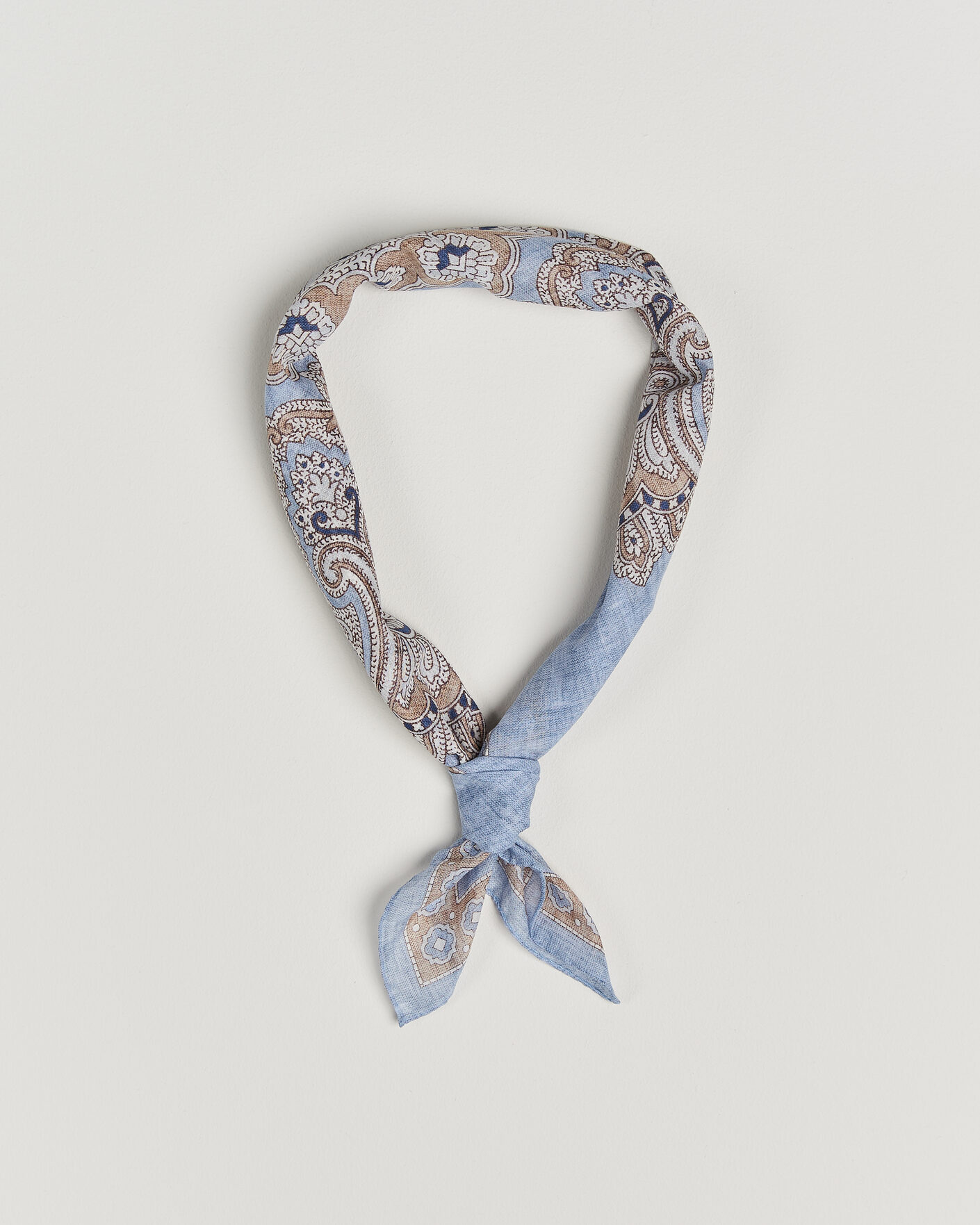 Herren | Tücher | Amanda Christensen | Cotton Voilé Large Paisley Bandana Blue