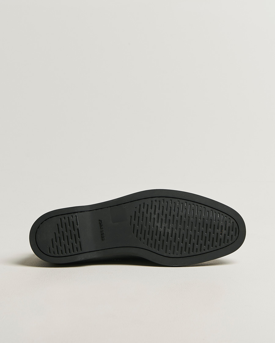 Herren | Segelschuhe | John Lobb | Foil Boat Shoes Black Grain