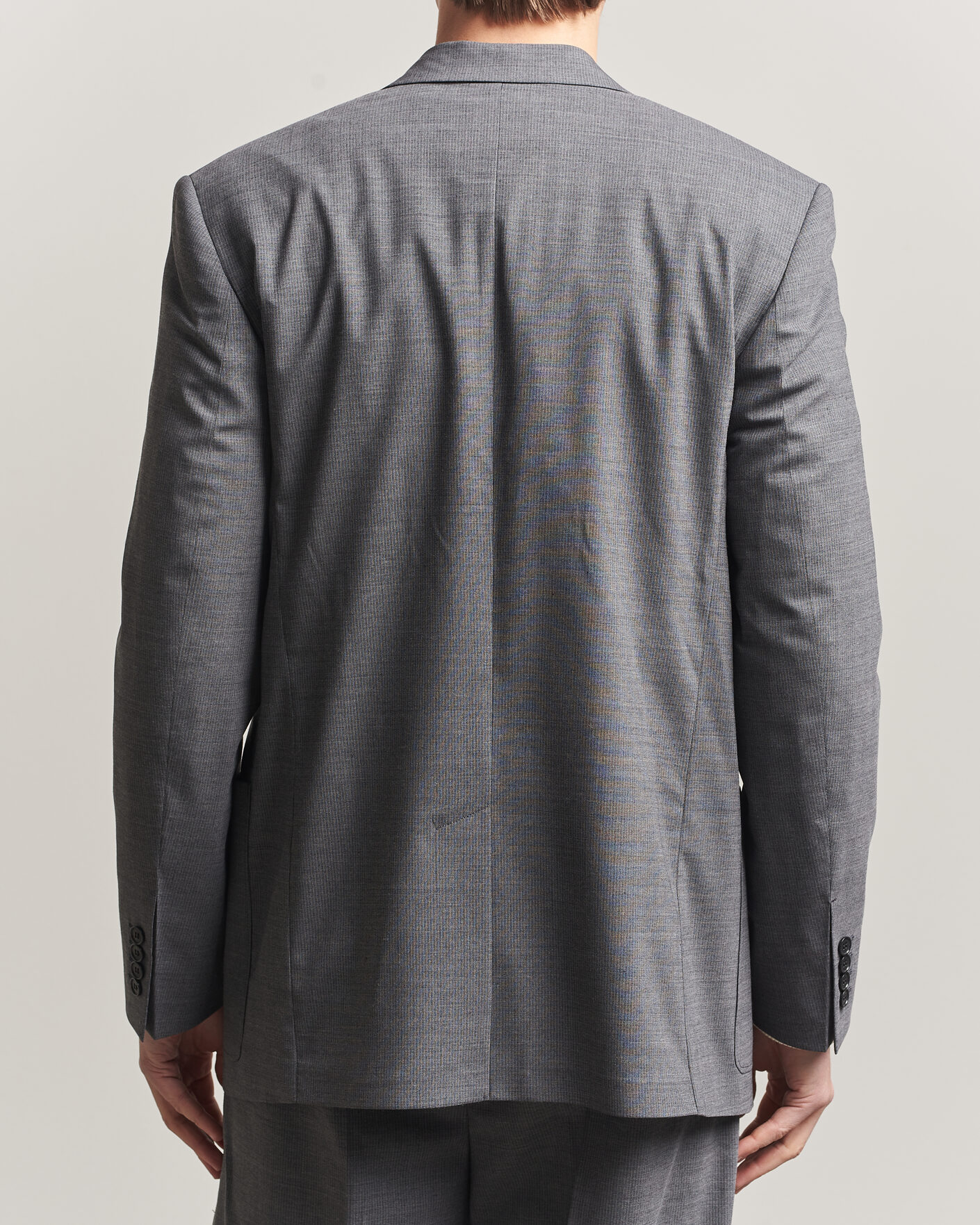 Herren | Sakkos | Filippa K | Michael Wool Pinstriped Double Breasted Blazer Mid Grey