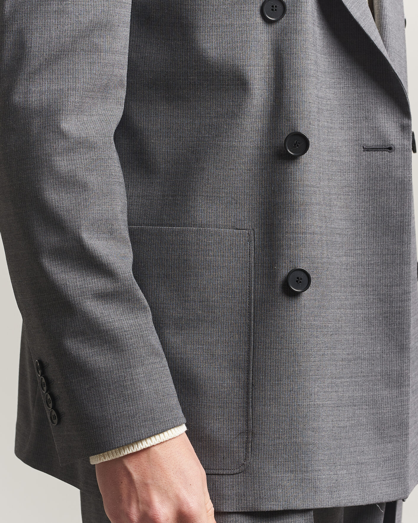Herren | Sakkos | Filippa K | Michael Wool Pinstriped Double Breasted  Blazer Mid Grey