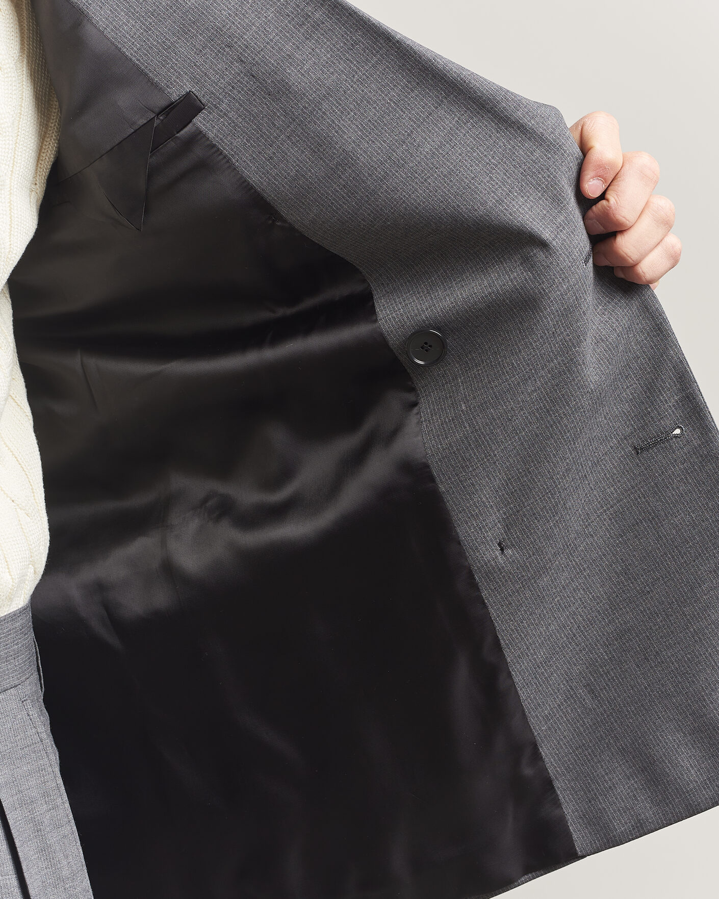Herren | Sakkos | Filippa K | Michael Wool Pinstriped Double Breasted Blazer Mid Grey