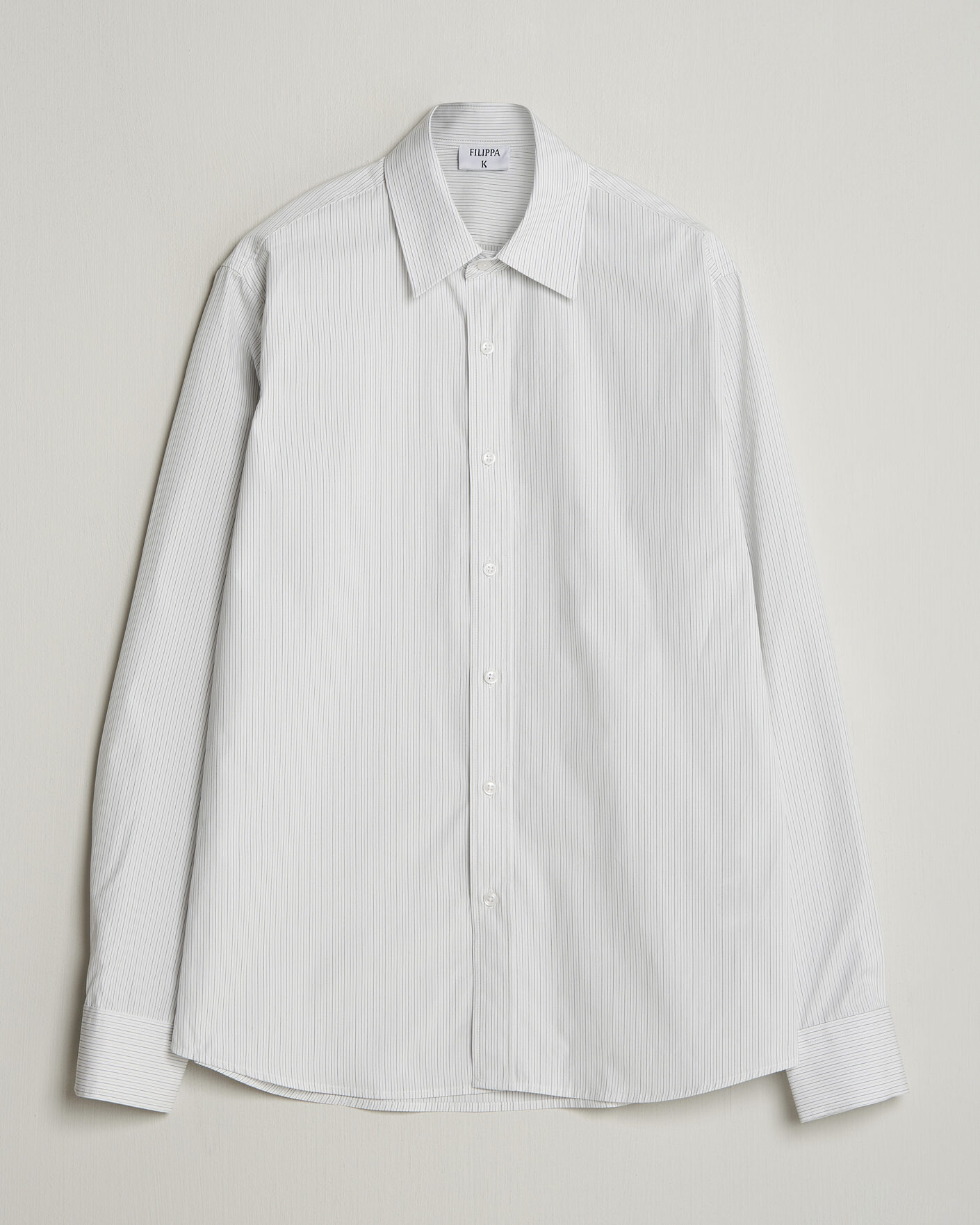 Herren | Hemden | Filippa K | Cotton Poplin Striped Shirt White/Black