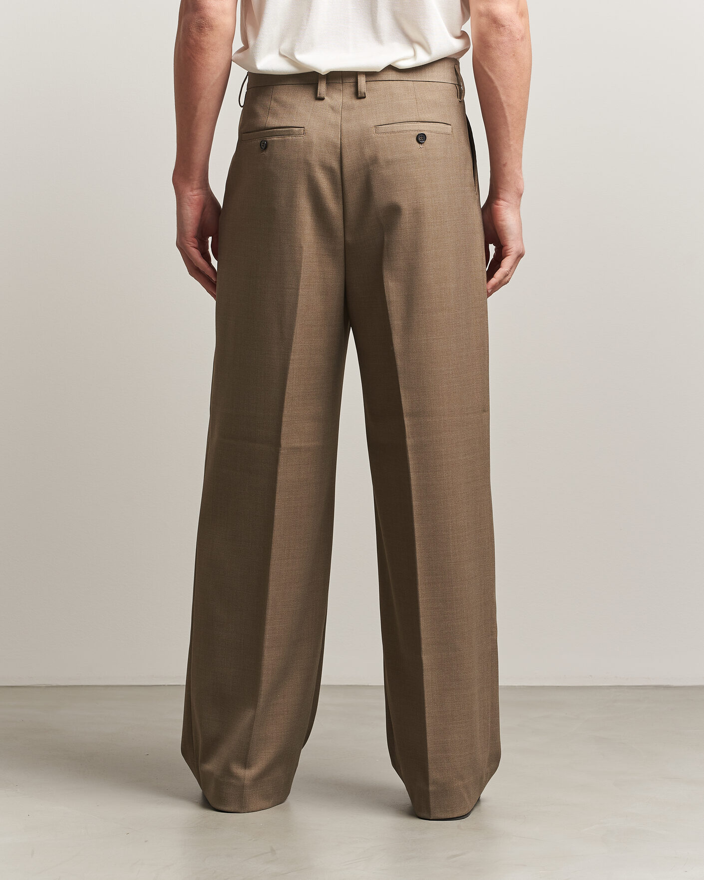 Herren | Hosen | Filippa K | Milo Wide Wool Trousers Light Driftwood
