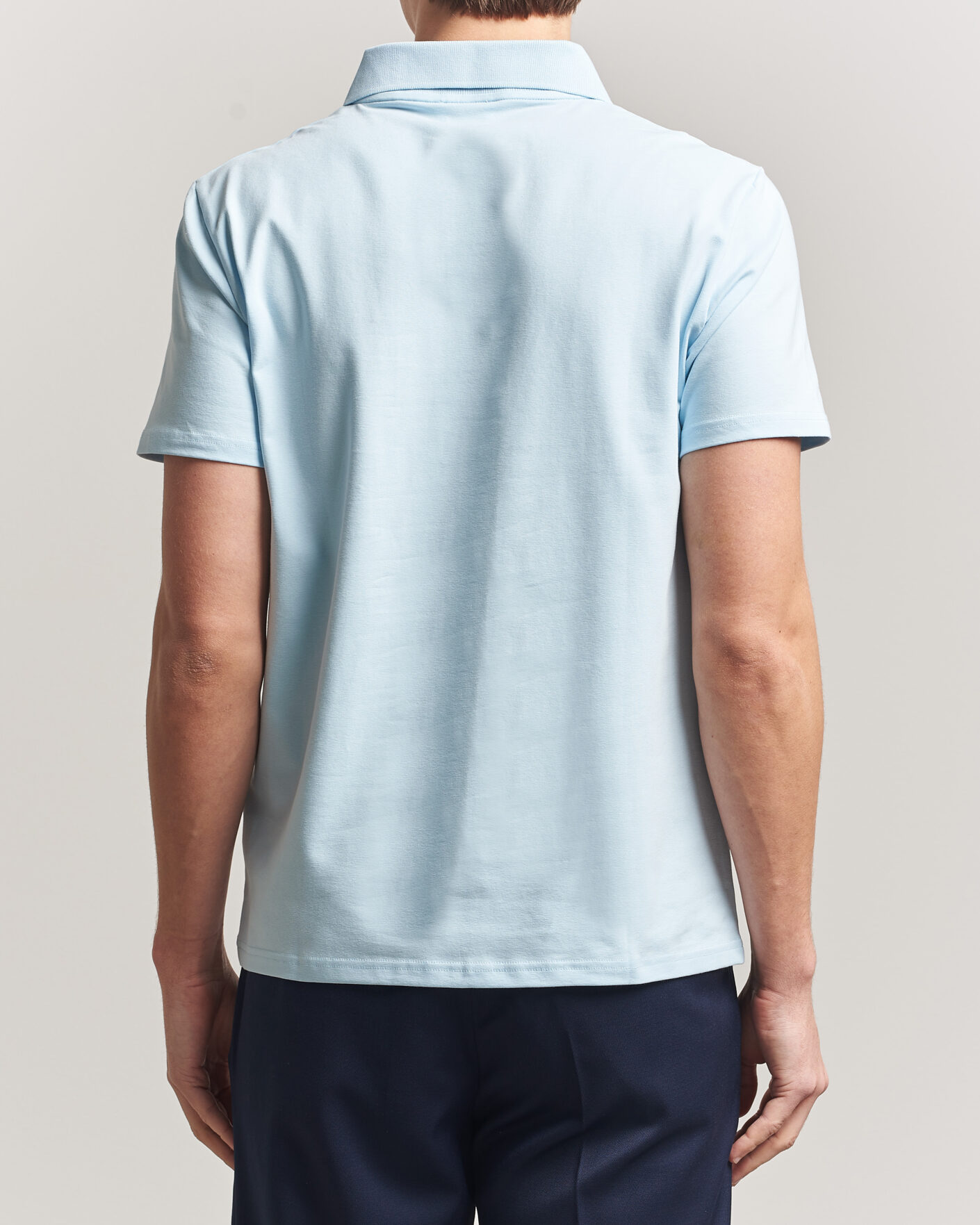Herren | Poloshirts | Filippa K | Soft Lycra Polo T-Shirt Frost Blue