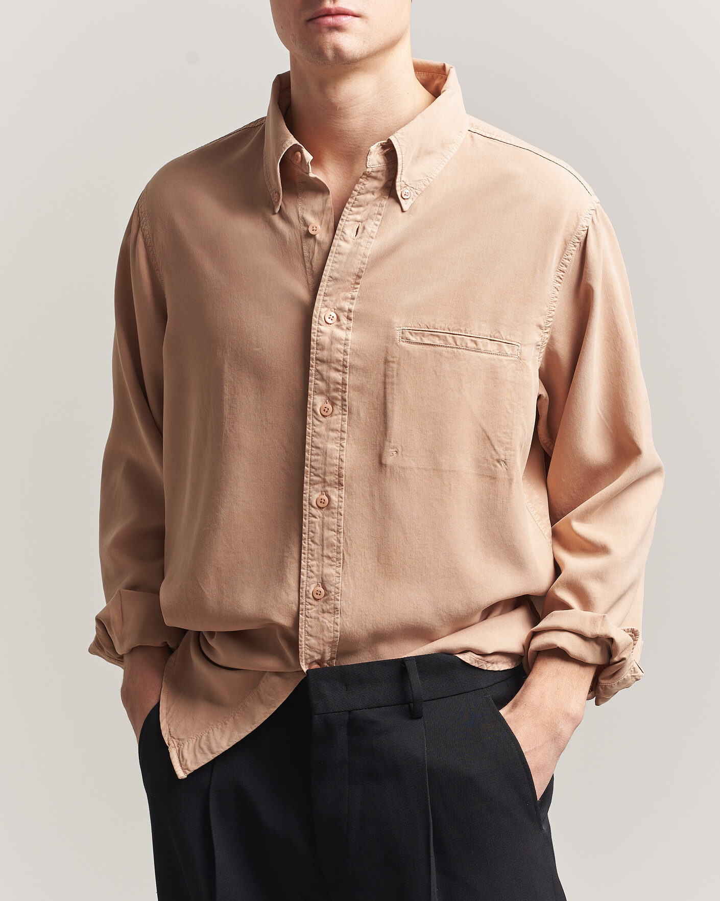 Herren | Hemden | Filippa K | Zack Lyocell Shirt Beige