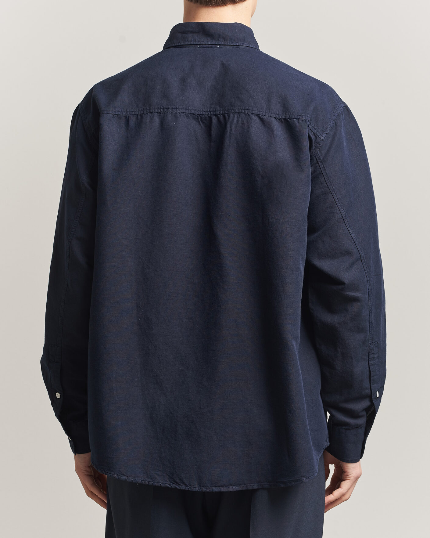 Herren | Hemden | Filippa K | Relaxed Cotton/Linen Shirt Navy