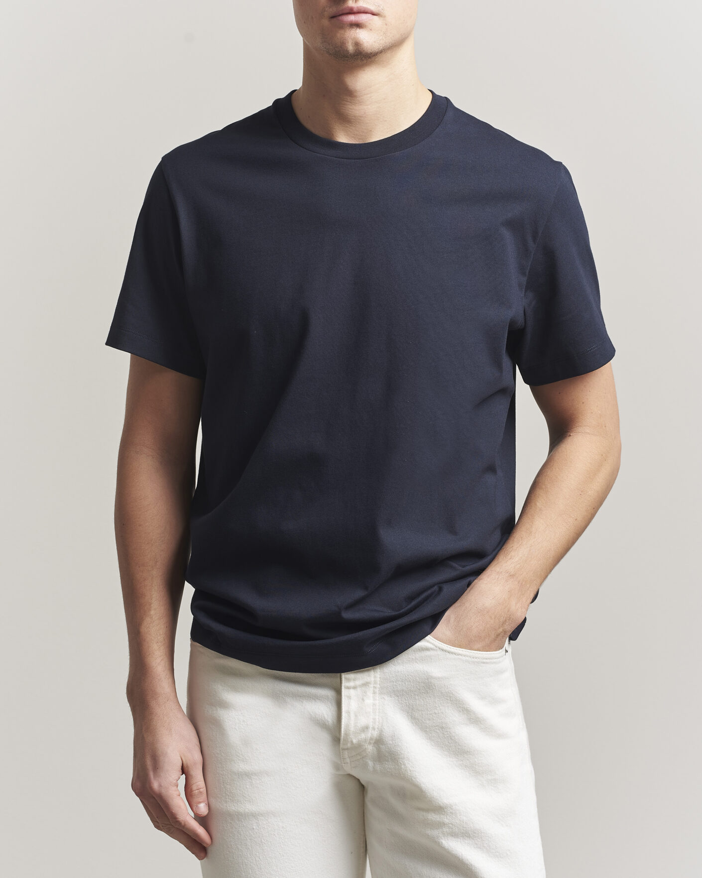 Herren | T-Shirts | Filippa K | Filip Crew Neck T-Shirt Navy