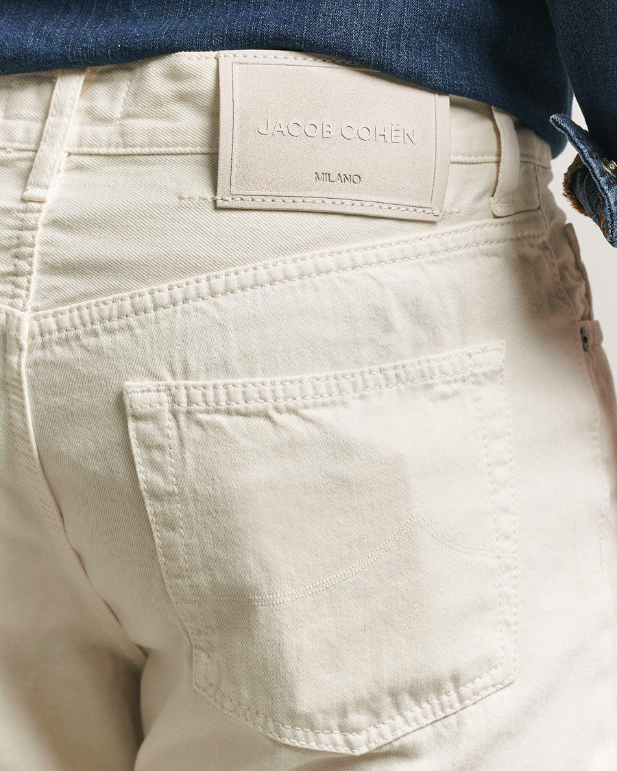 Herren | Jeans | Jacob Cohën | Edos Regular Straight Fit Bull Denim Jeans White