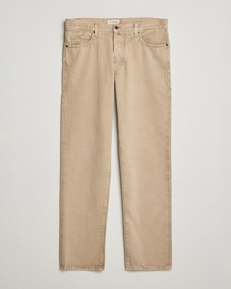 Herren | Hosen | Jacob Cohën | Edos Regular Straight Fit Bull Denim Jeans Beige