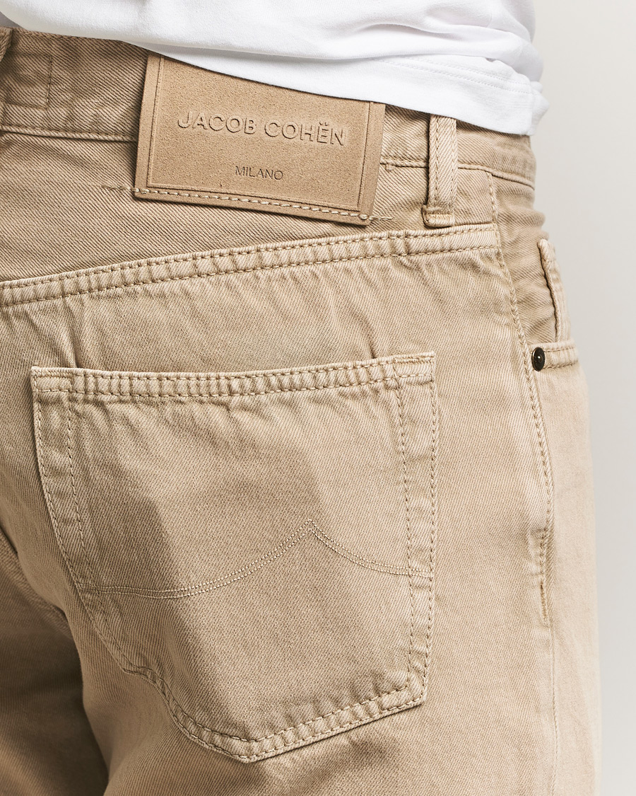 Herren | Hosen | Jacob Cohën | Edos Regular Straight Fit Bull Denim Jeans Beige