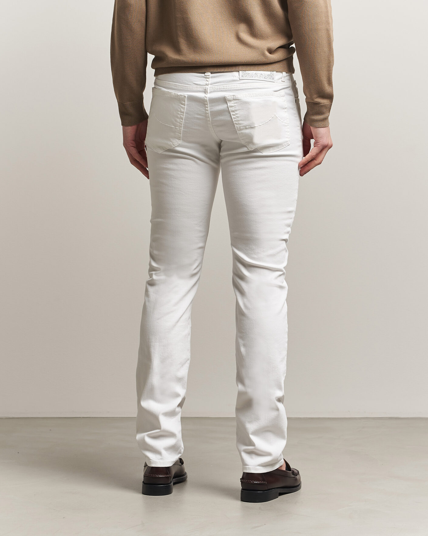 Herren | Jeans | Jacob Cohën | Bard Slim Fit Bull Stretch Jeans White