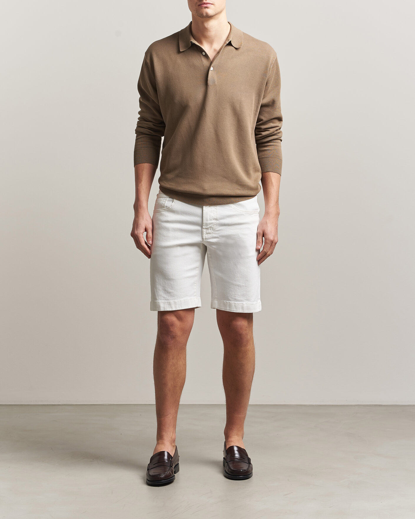 Herren | Shorts | Jacob Cohën | Nicolas Bull Stretch Denim Shorts White
