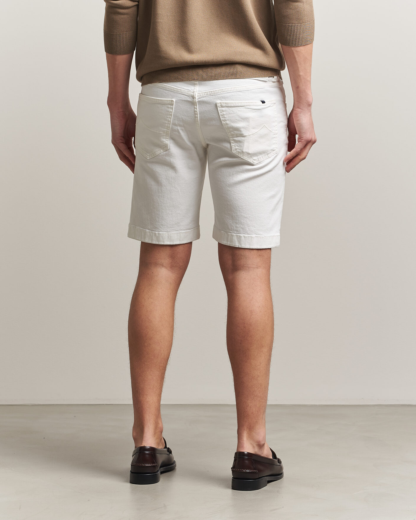 Herren | Shorts | Jacob Cohën | Nicolas Bull Stretch Denim Shorts White