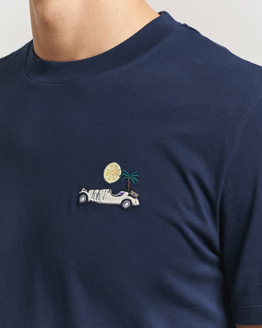 Herren | T-Shirts | Jacob Cohën | Cotton Logo T-Shirt Navy