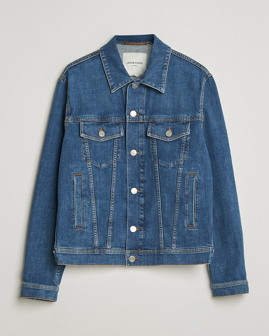 Herren | Jacken | Jacob Cohën | Denim Trucker Jacket Mid Blue