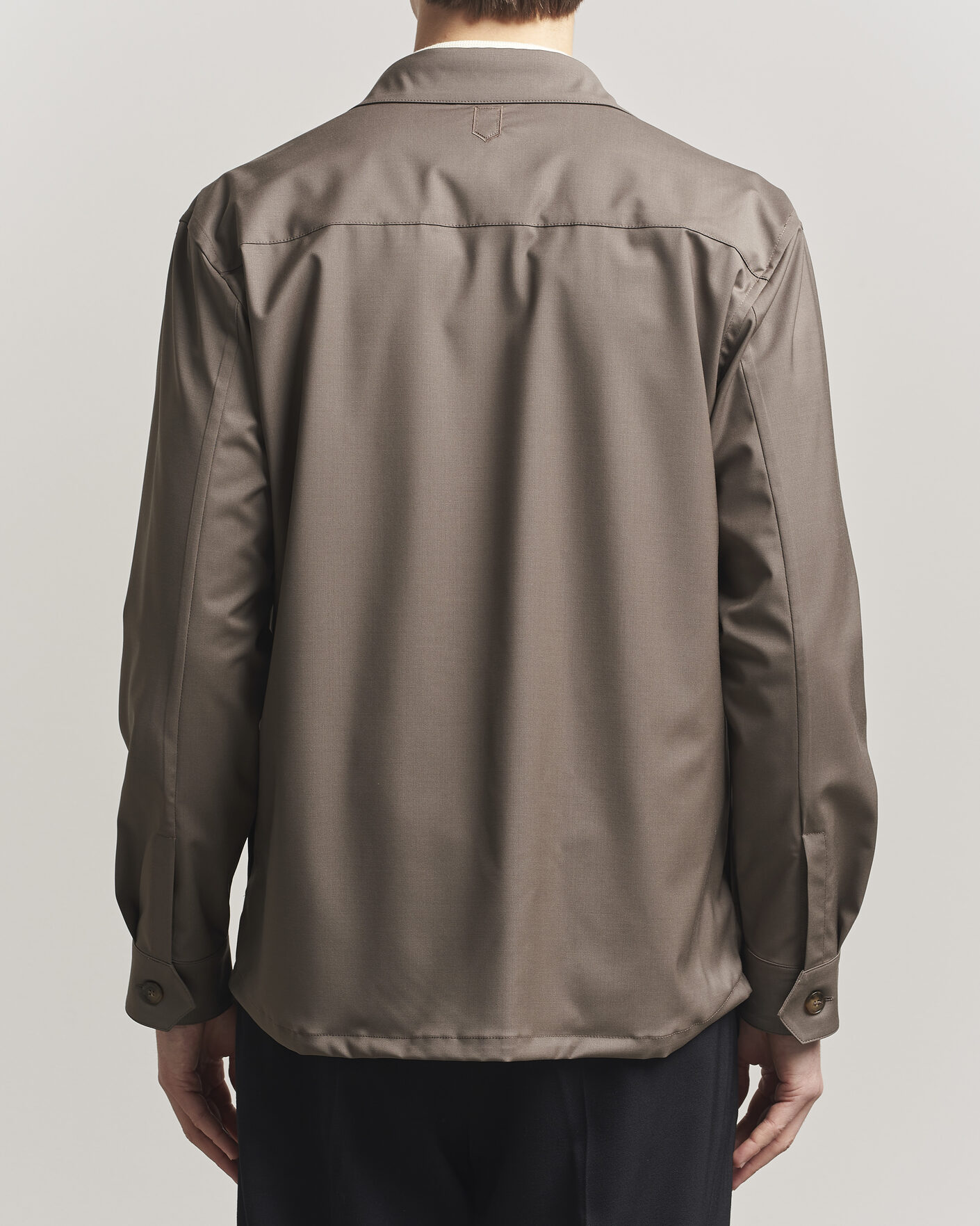 Herren | Hemden | Canali | Travel Wool Overshirt Brown