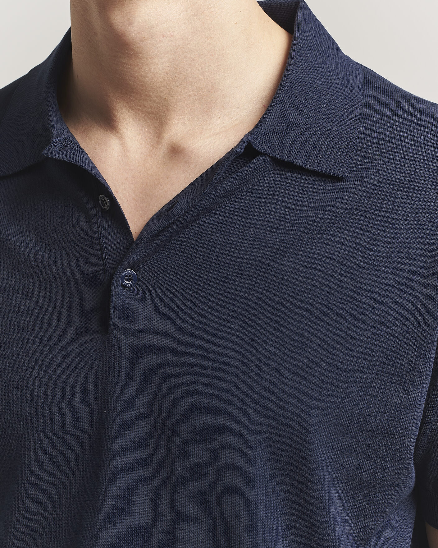 Herren | Poloshirts | Canali | Cotton Short Sleeve Polo Navy