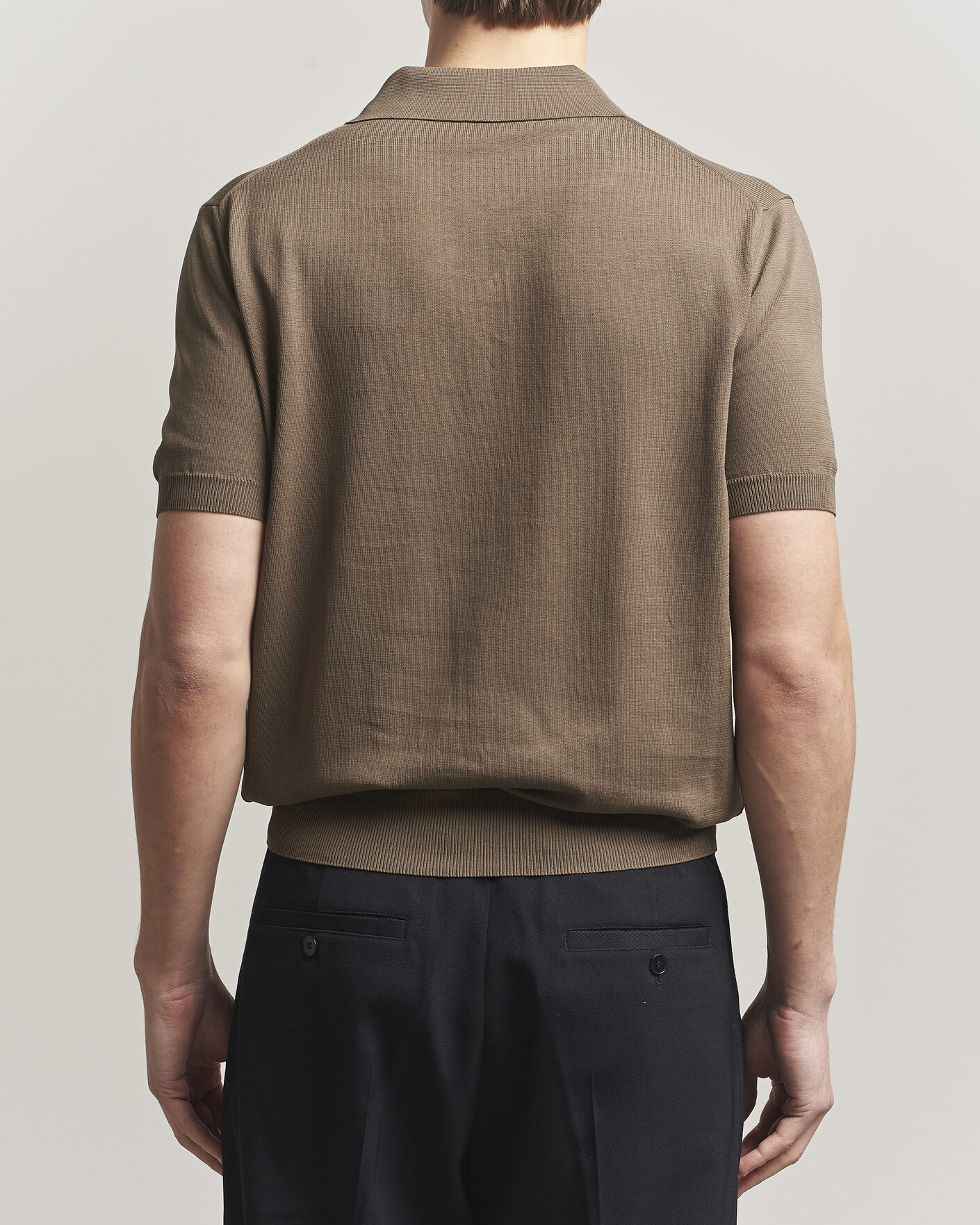 Herren | Poloshirts | Canali | Cotton Short Sleeve Polo Brown