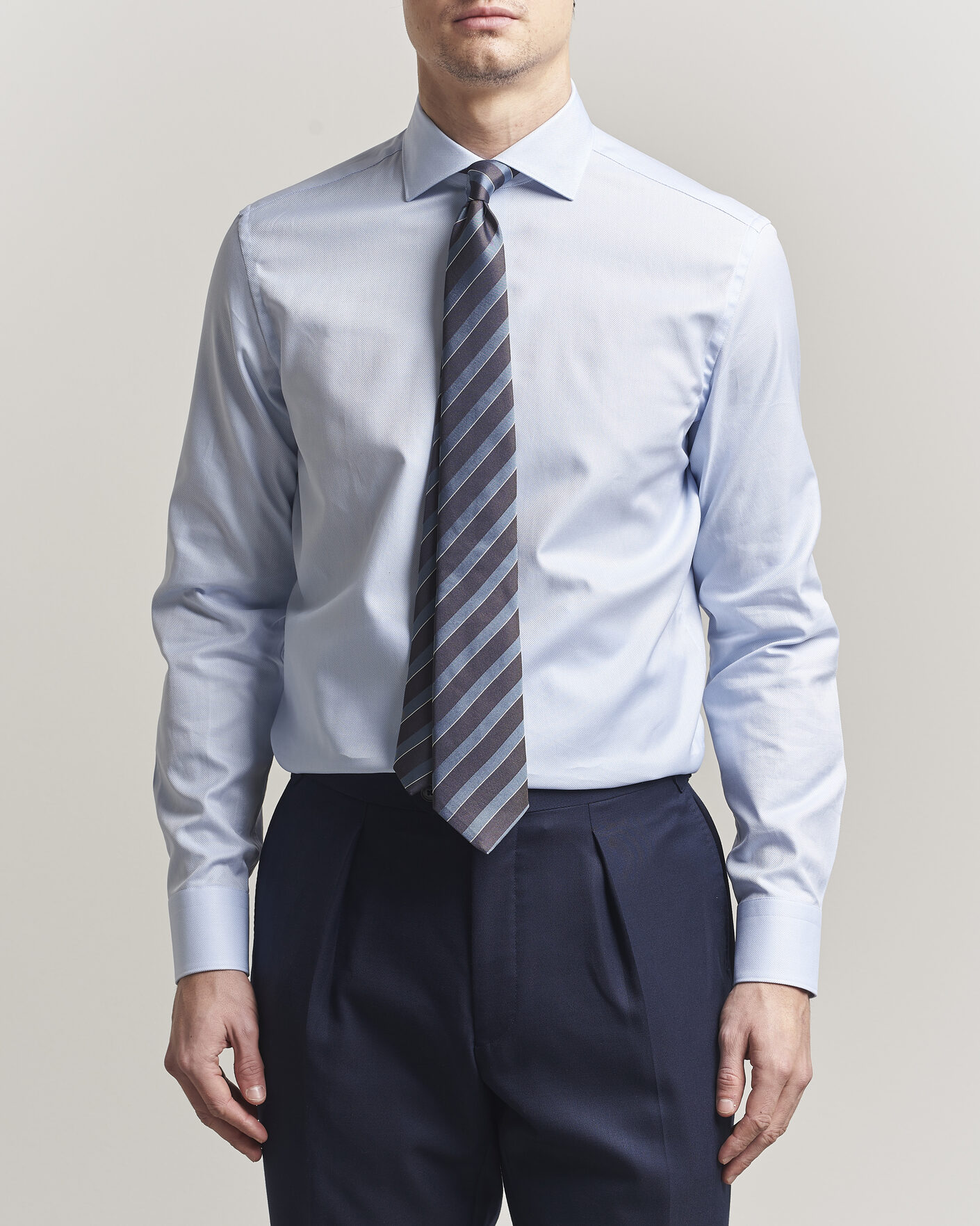 Herren | Hemden | Canali | Slim Fit Oxford Shirt Light Blue