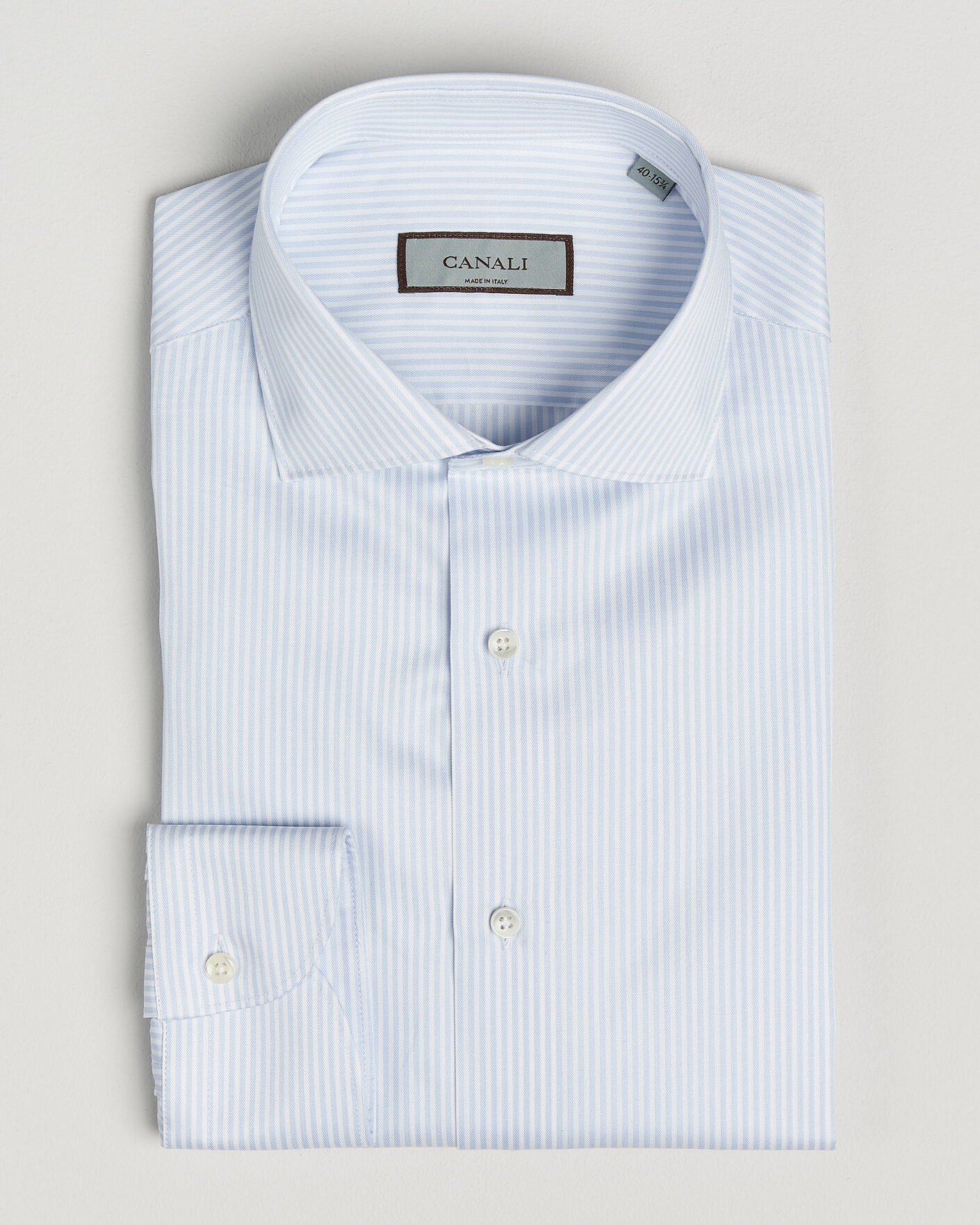 Herren | Hemden | Canali | Slim Fit Impeccabile Shirt Light Blue Stripe