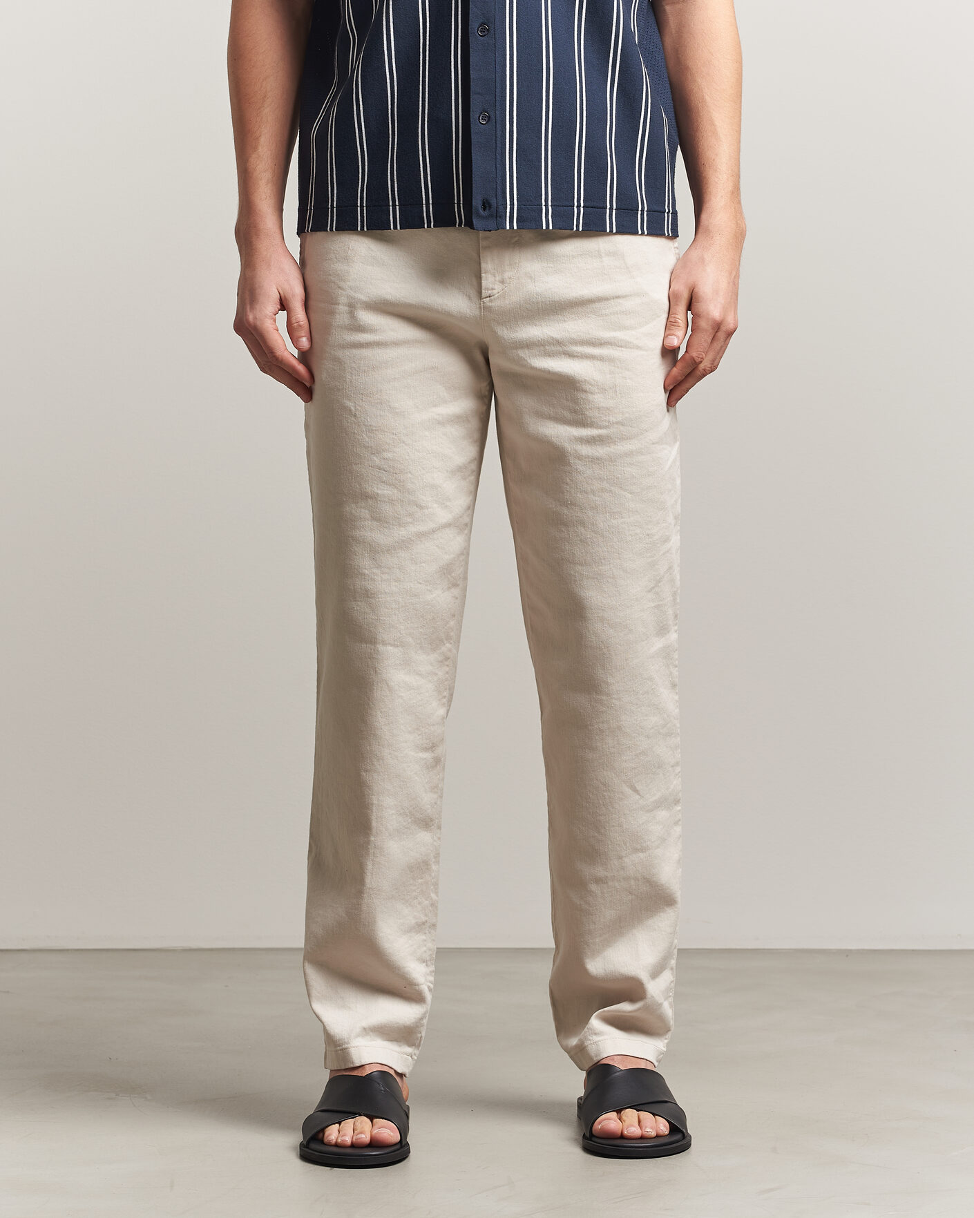 Herren | Hosen | J.Lindeberg | Logan Stretch Linen Pants Moonbeam