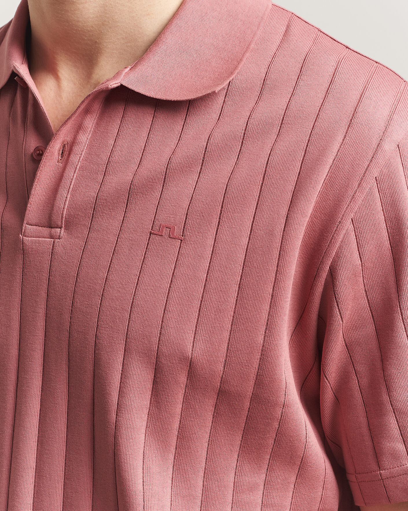 Herren | Poloshirts | J.Lindeberg | Simon Striped Polo Withered Rose