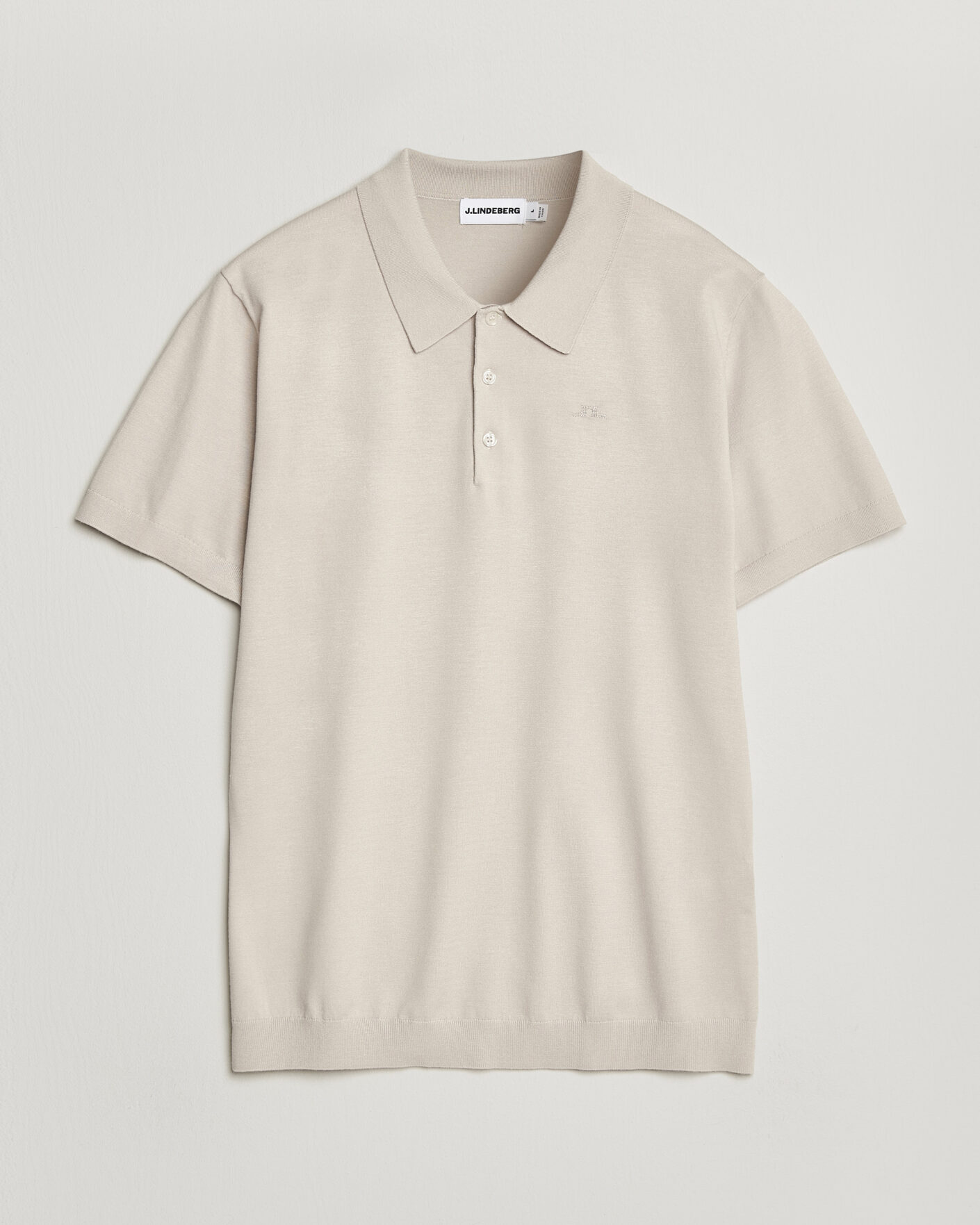 Herren | Poloshirts | J.Lindeberg | Ridge Knitted Polo Moonbeam